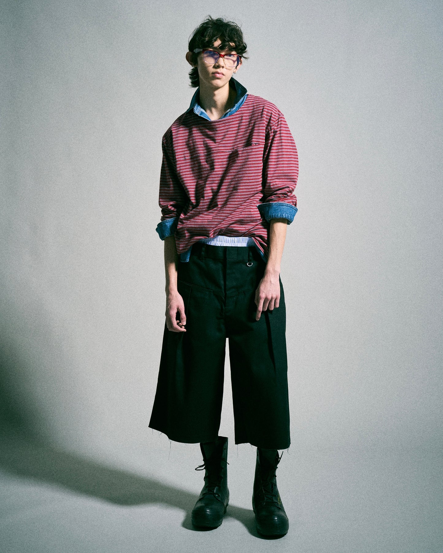 【 Dickies®︎×CAMPHORWOOD 】LAYERED BOXER CUT-OFF WIDE CHINO SHORTS