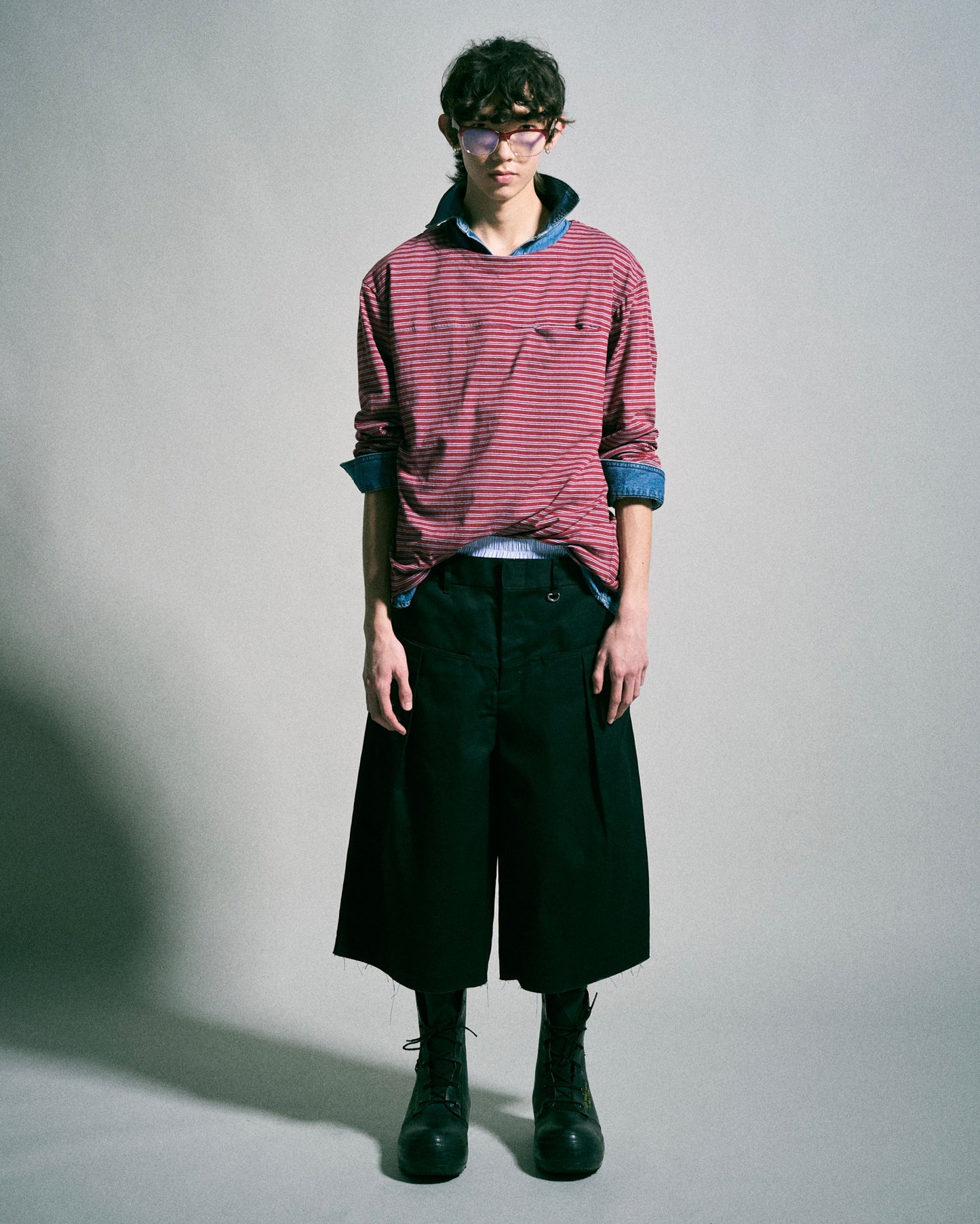 【 Dickies®︎×CAMPHORWOOD 】LAYERED BOXER CUT-OFF WIDE CHINO SHORTS