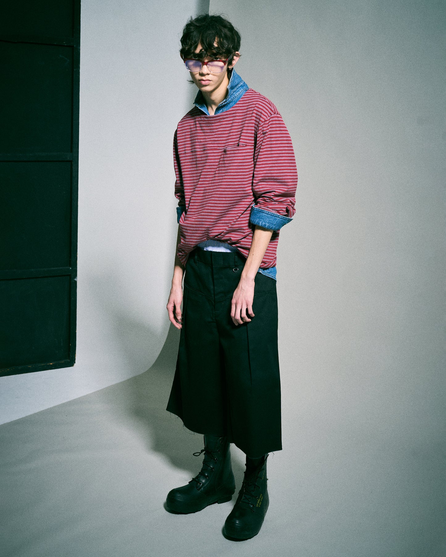 【 Dickies®︎×CAMPHORWOOD 】LAYERED BOXER CUT-OFF WIDE CHINO SHORTS
