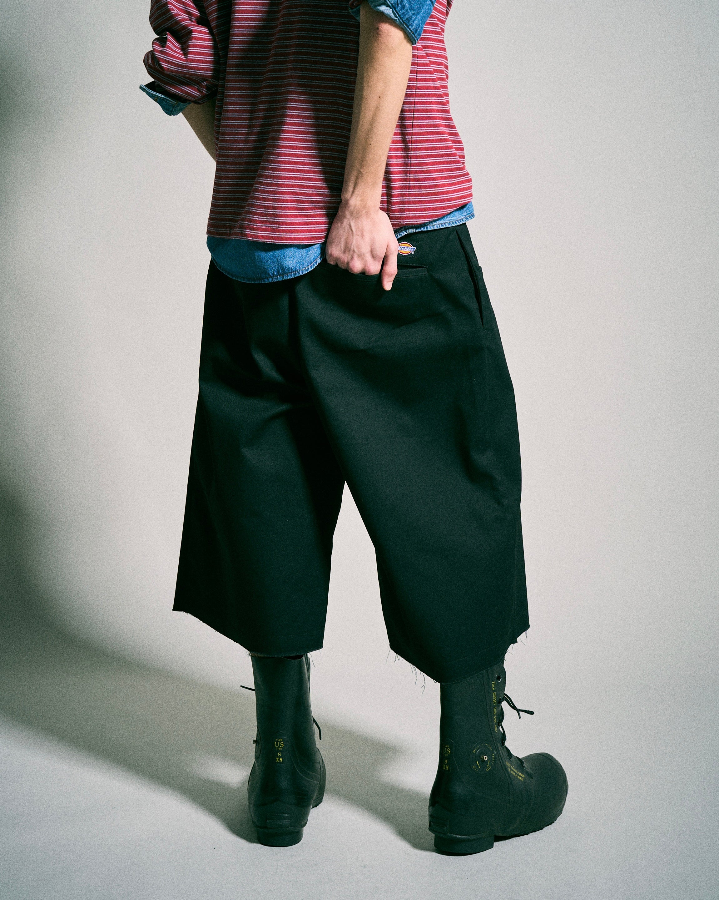 Dickies®︎×CAMPHORWOOD 】LAYERED BOXER CUT-OFF WIDE CHINO SHORTS