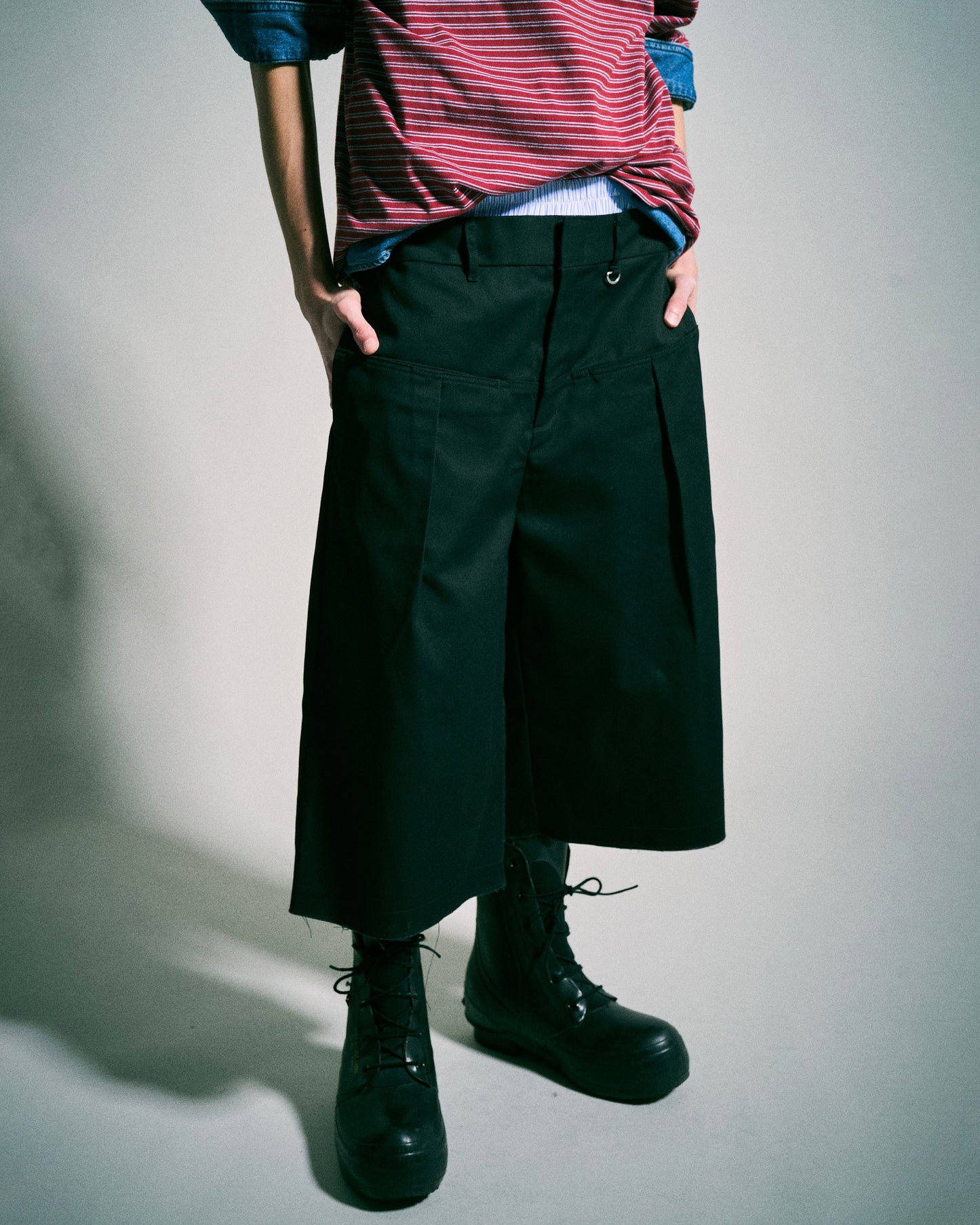 【 Dickies®︎×CAMPHORWOOD 】LAYERED BOXER CUT-OFF WIDE CHINO SHORTS
