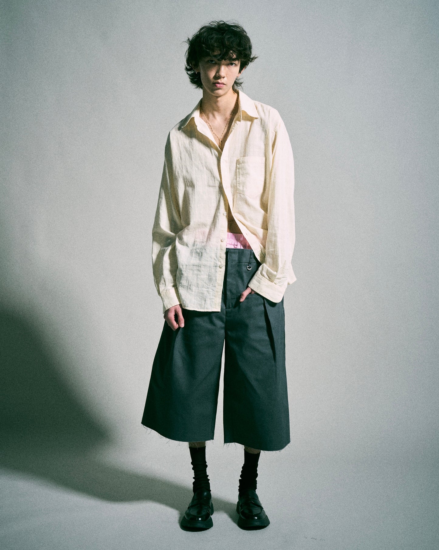 【 Dickies®︎×CAMPHORWOOD 】LAYERED BOXER CUT-OFF WIDE CHINO SHORTS