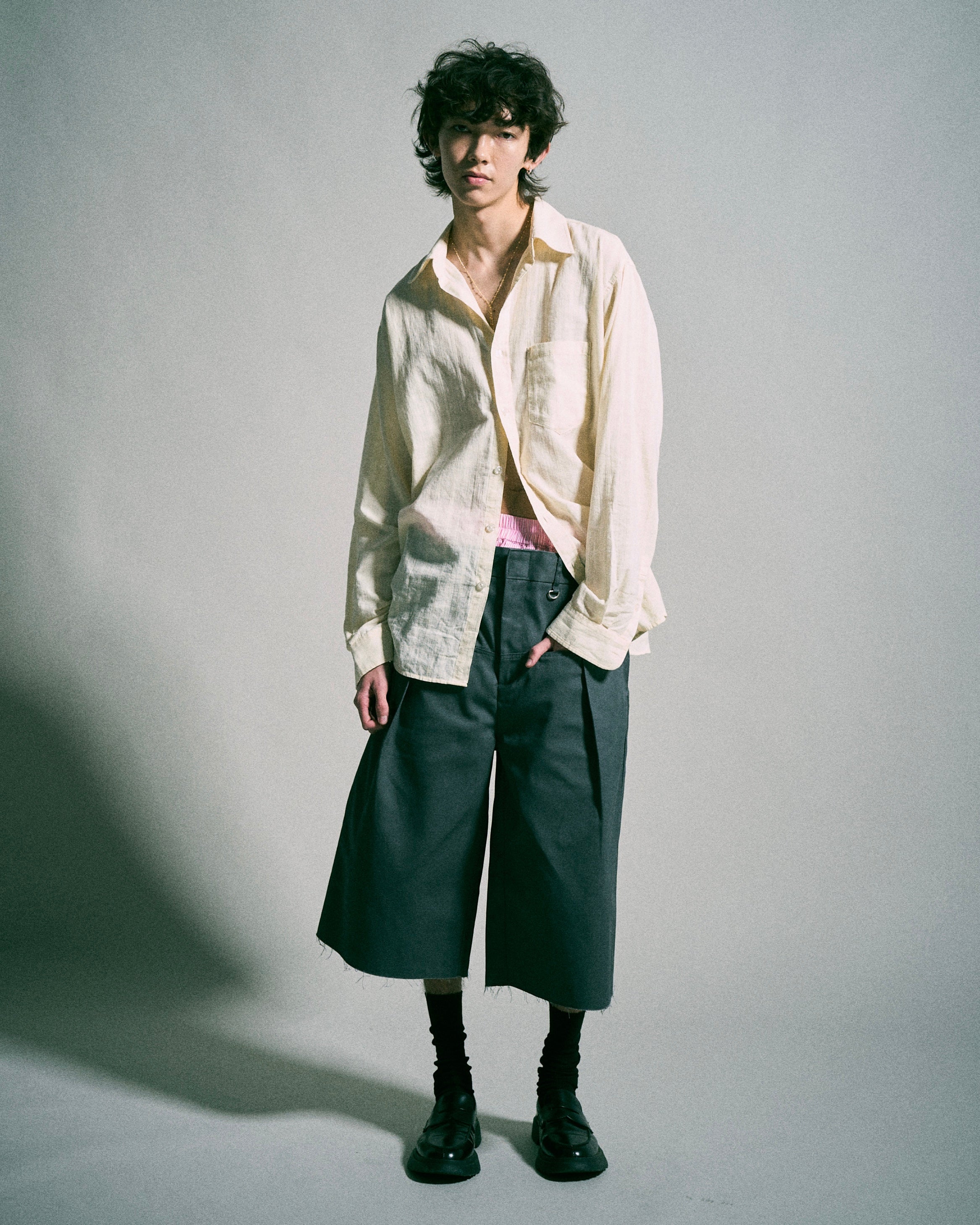 Dickies®︎×CAMPHORWOOD 】LAYERED BOXER CUT-OFF WIDE CHINO SHORTS