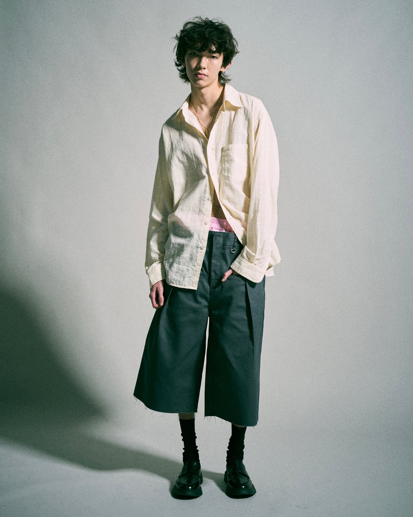【 Dickies®︎×CAMPHORWOOD 】LAYERED BOXER CUT-OFF WIDE CHINO SHORTS