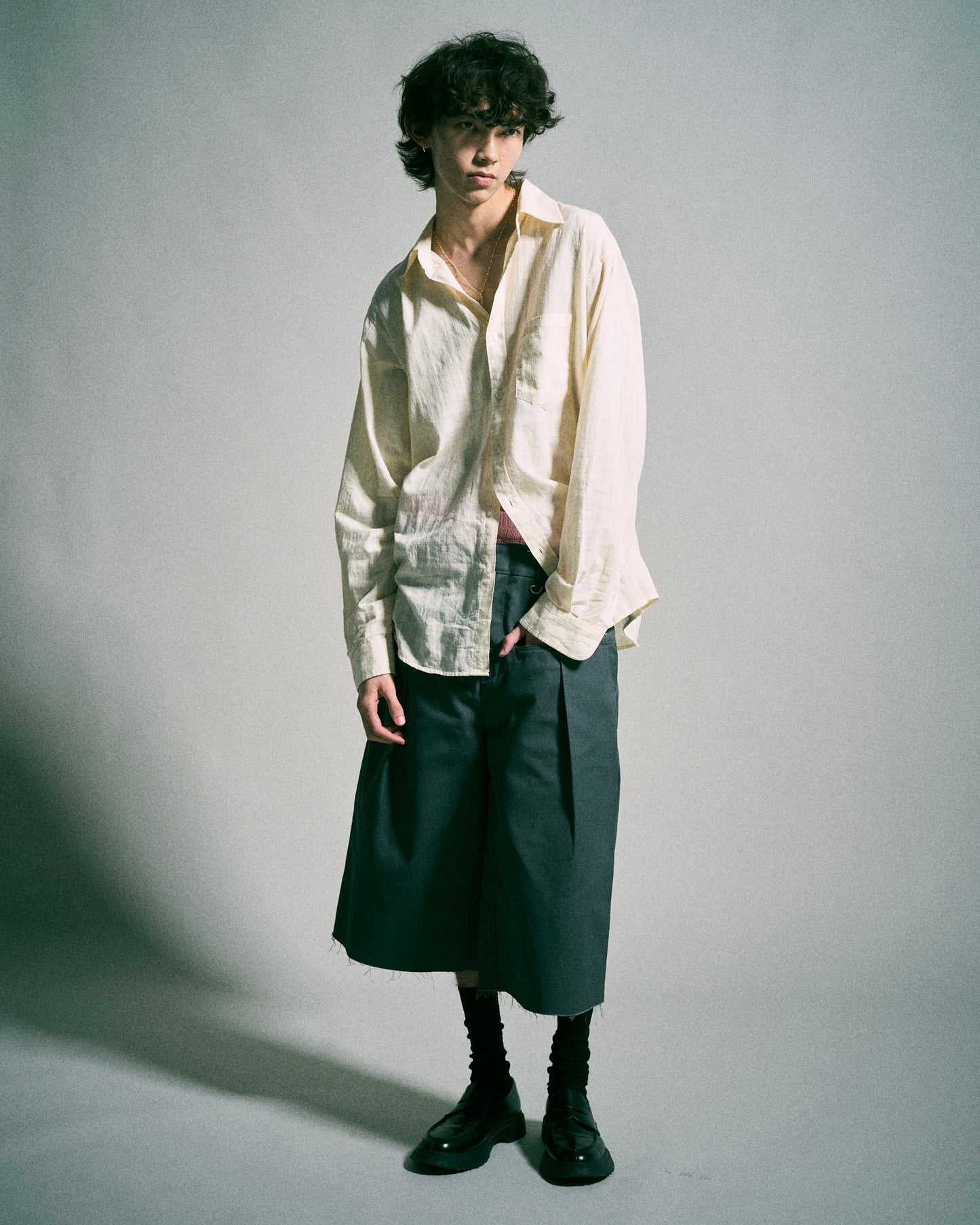【 Dickies®︎×CAMPHORWOOD 】LAYERED BOXER CUT-OFF WIDE CHINO SHORTS