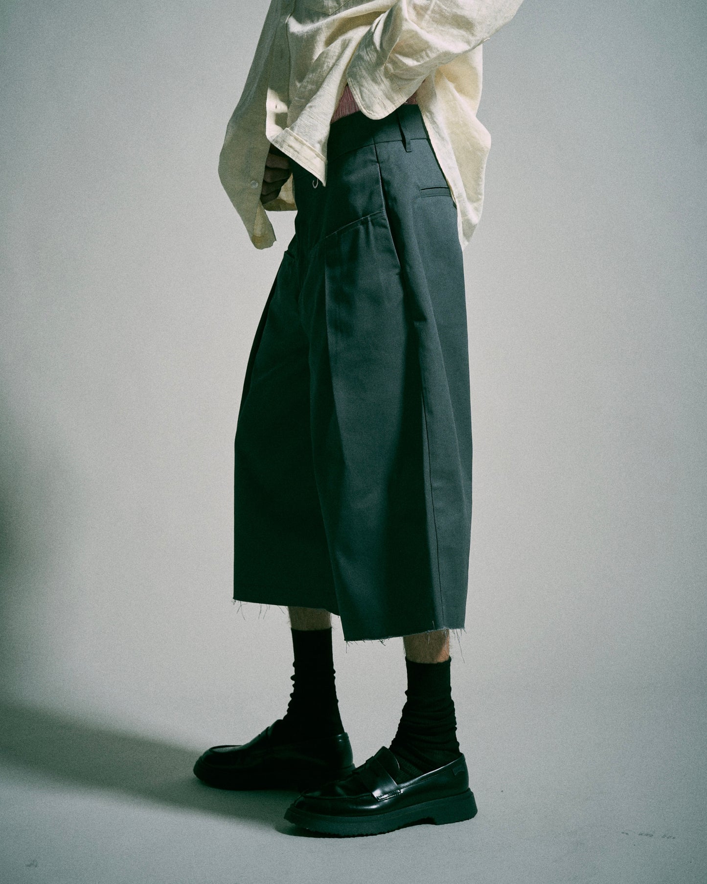 【 Dickies®︎×CAMPHORWOOD 】LAYERED BOXER CUT-OFF WIDE CHINO SHORTS