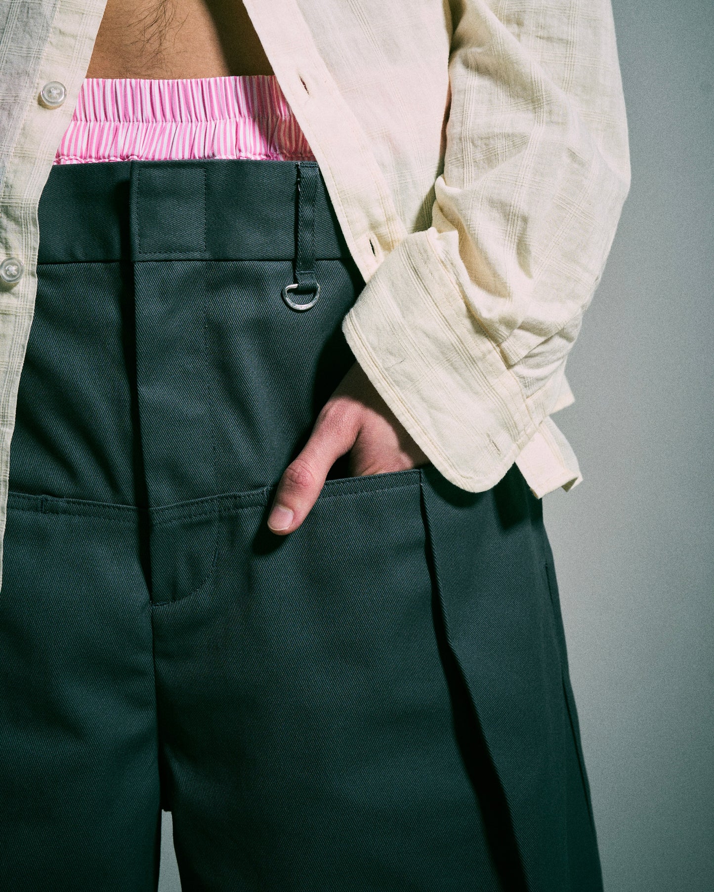 【 Dickies®︎×CAMPHORWOOD 】LAYERED BOXER CUT-OFF WIDE CHINO SHORTS