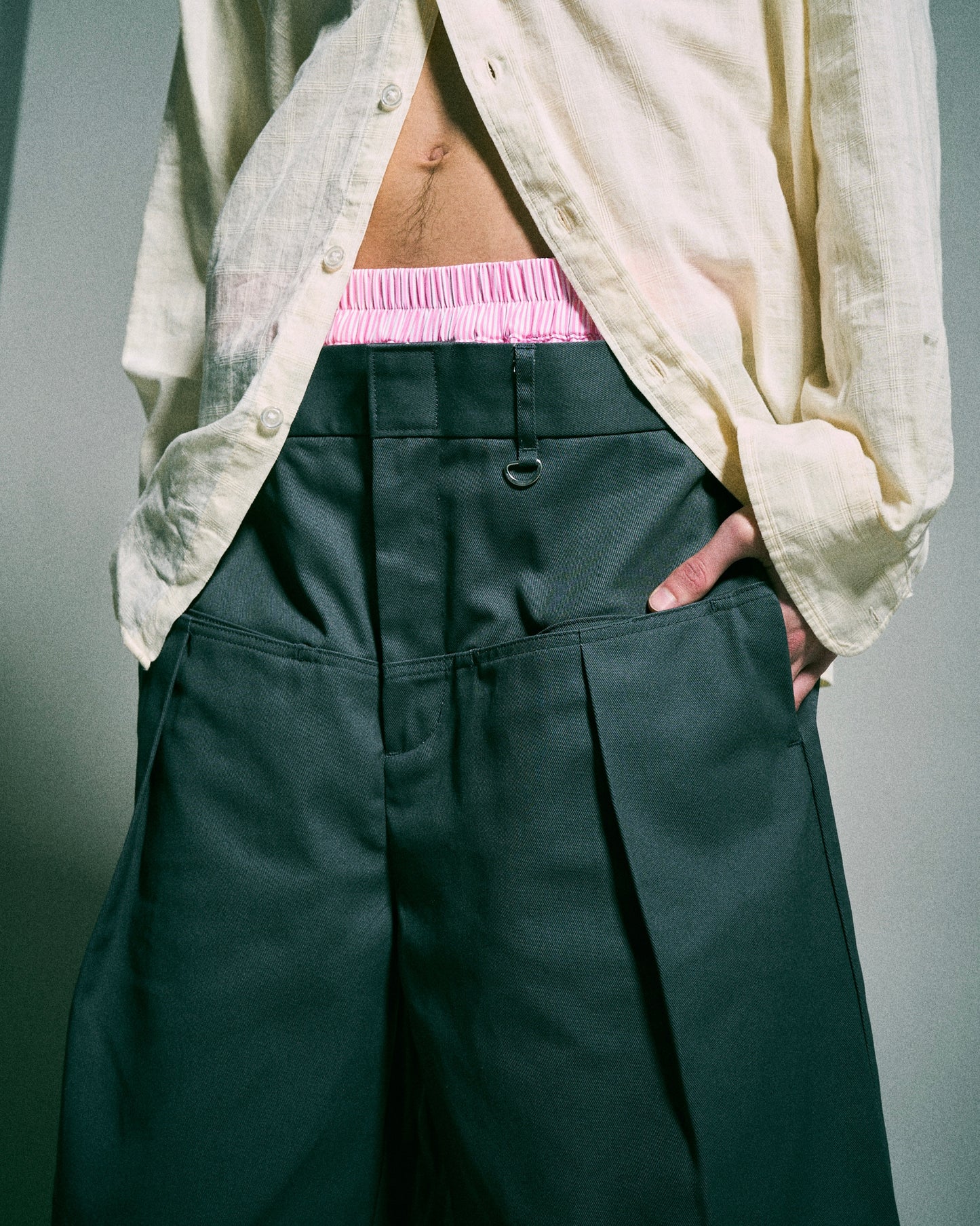 【 Dickies®︎×CAMPHORWOOD 】LAYERED BOXER CUT-OFF WIDE CHINO SHORTS