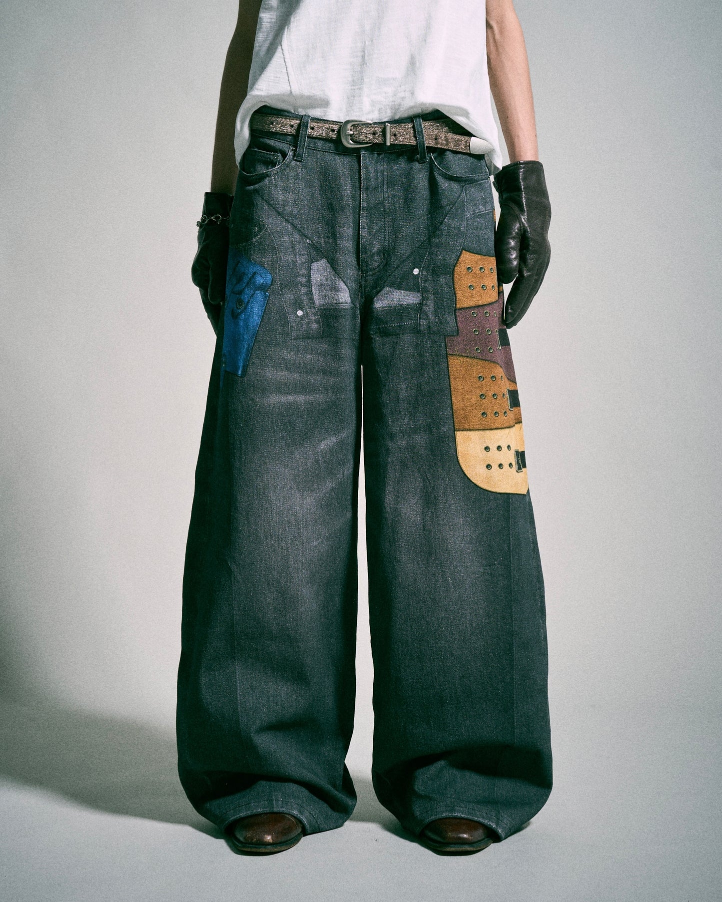 PISTOL HOLSTER COWBOY PRINT DENIM