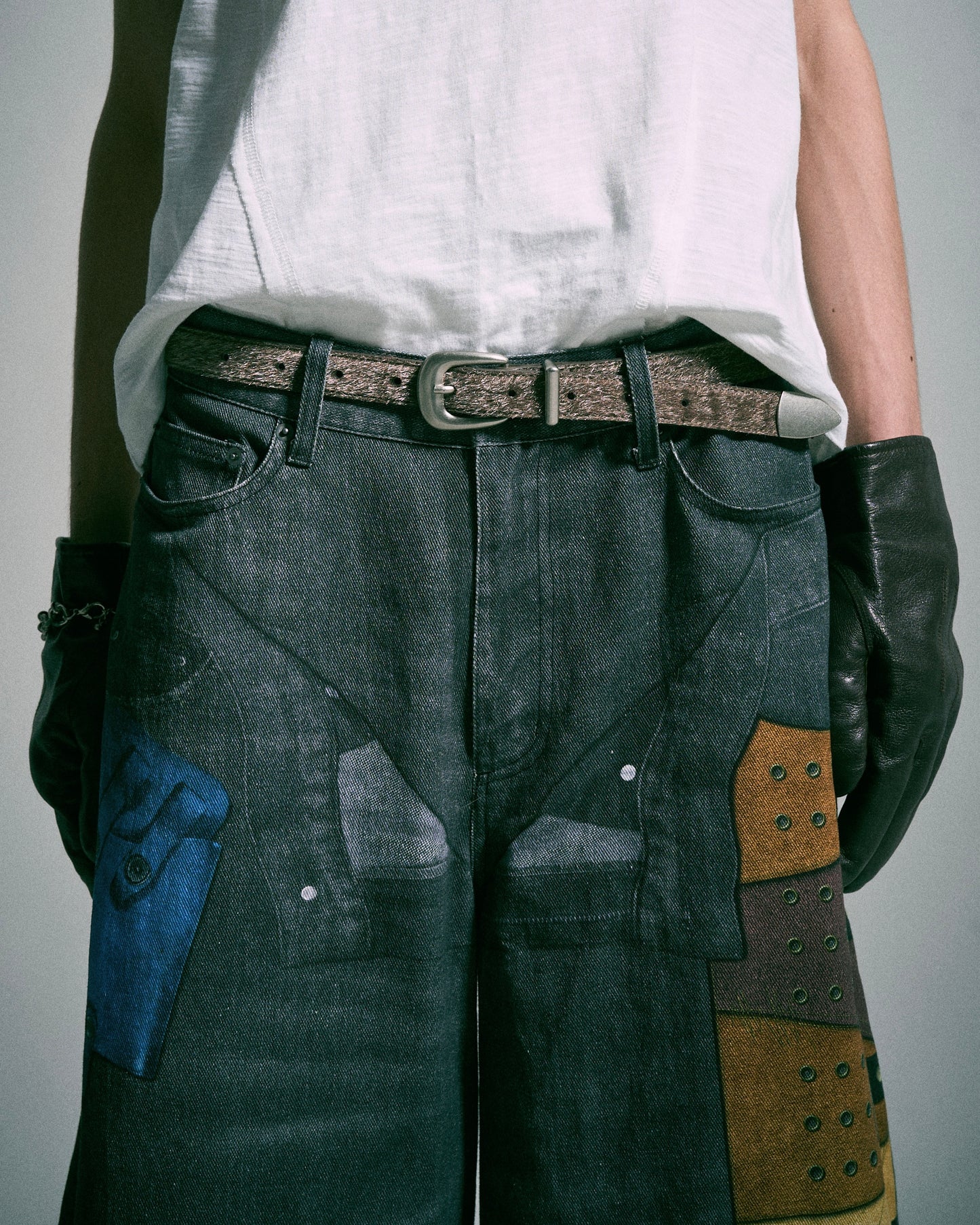 PISTOL HOLSTER COWBOY PRINT DENIM