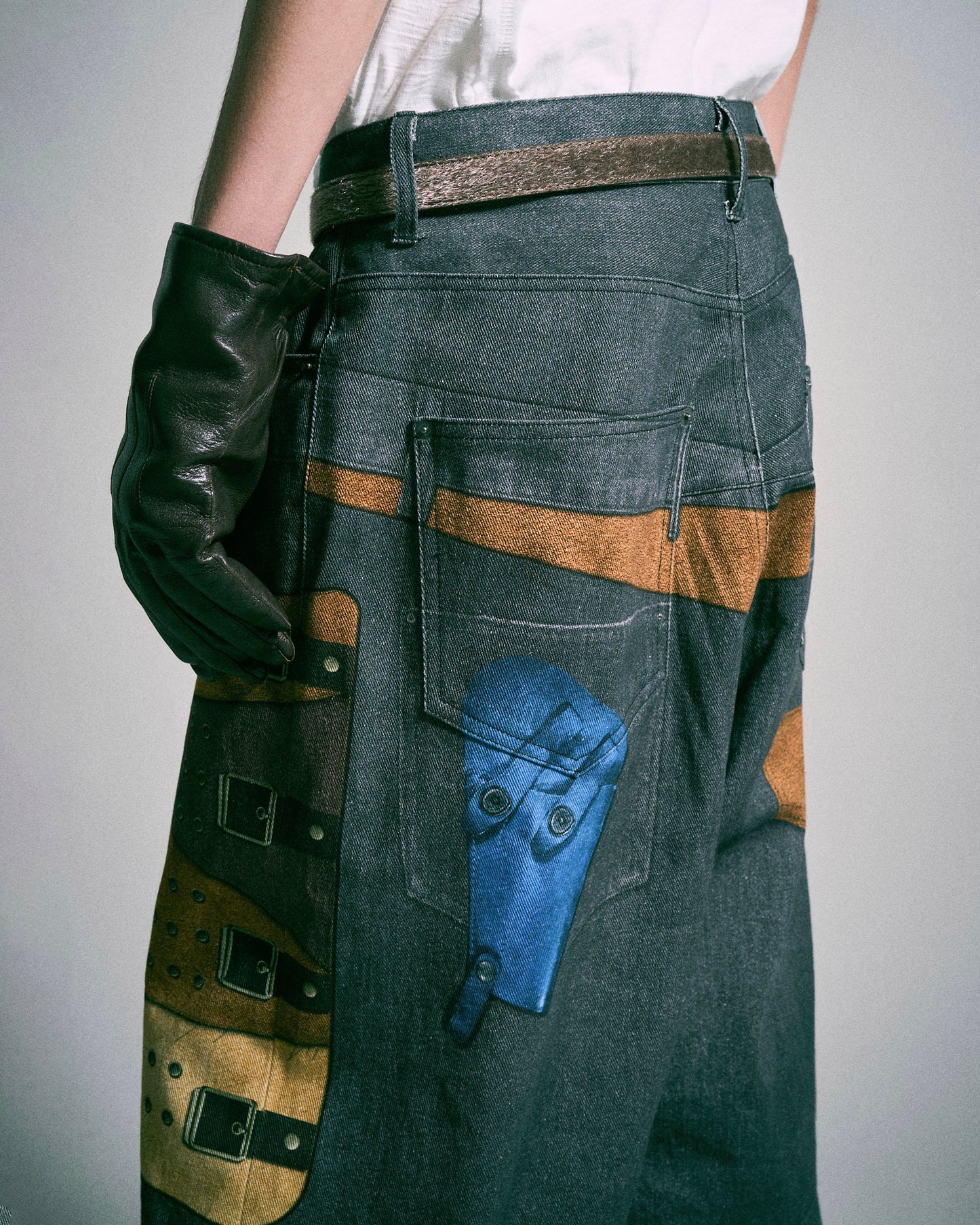 PISTOL HOLSTER COWBOY PRINT DENIM