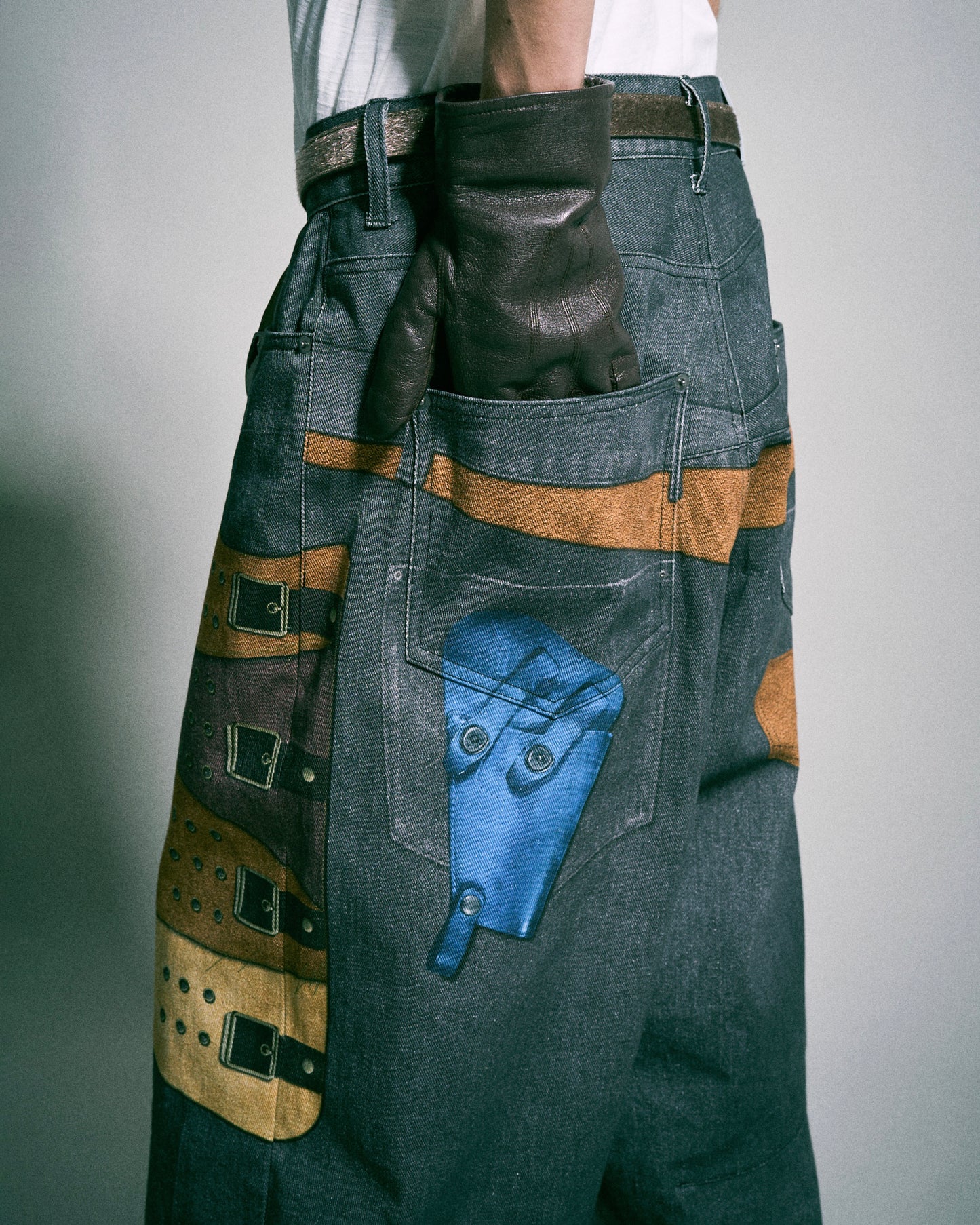 PISTOL HOLSTER COWBOY PRINT DENIM