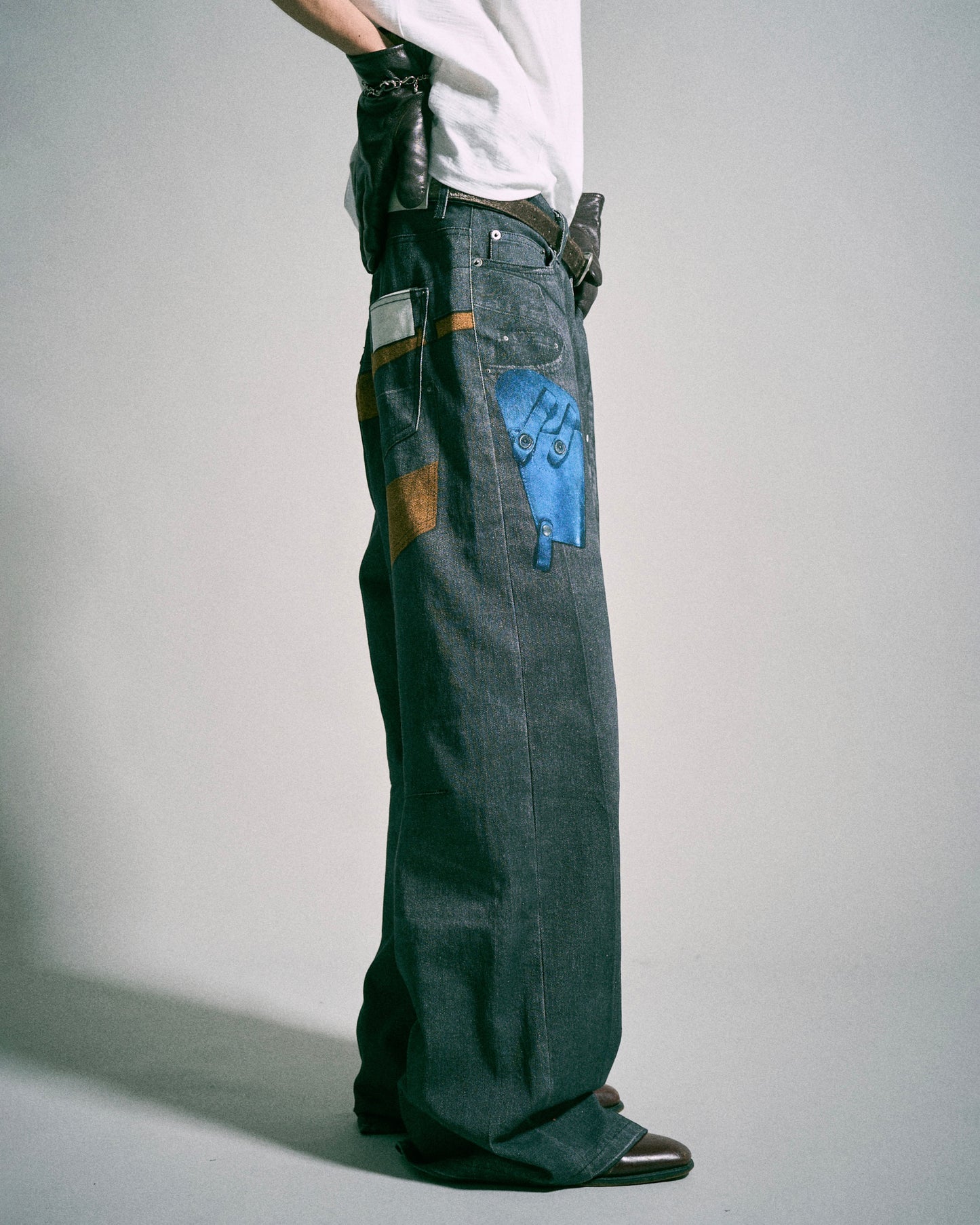 PISTOL HOLSTER COWBOY PRINT DENIM