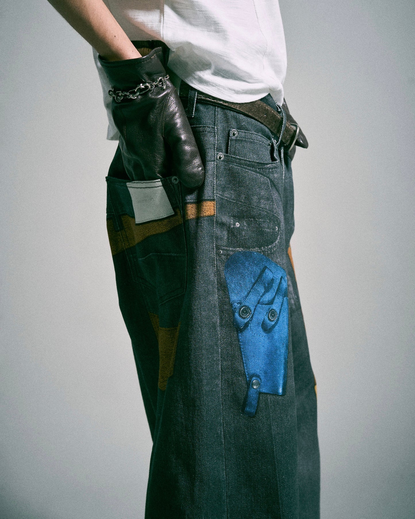 PISTOL HOLSTER COWBOY PRINT DENIM