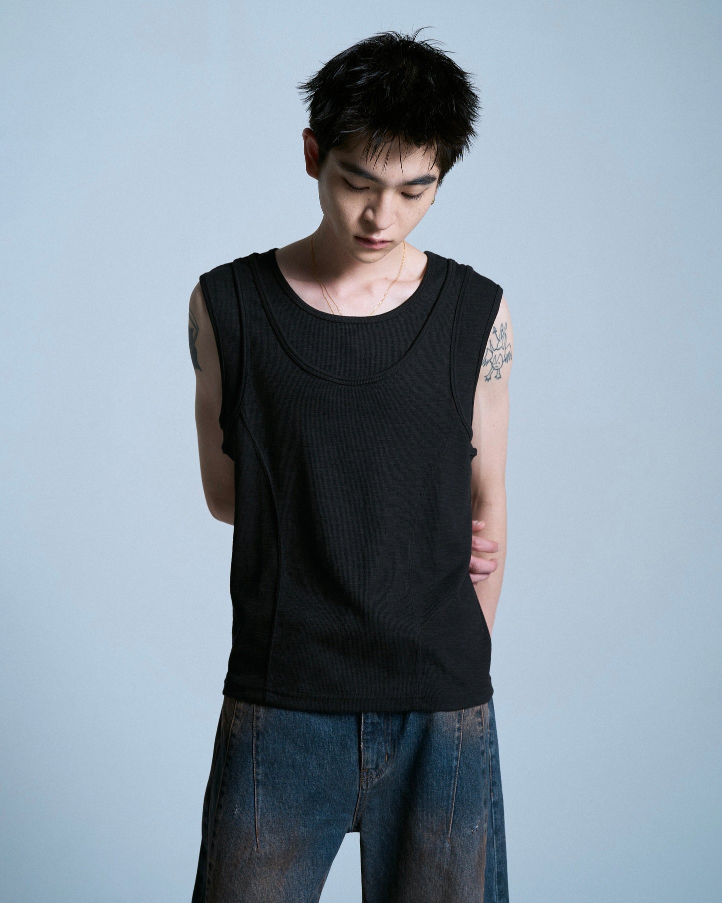 DOUBLE LAYER SLUB TANK TOP