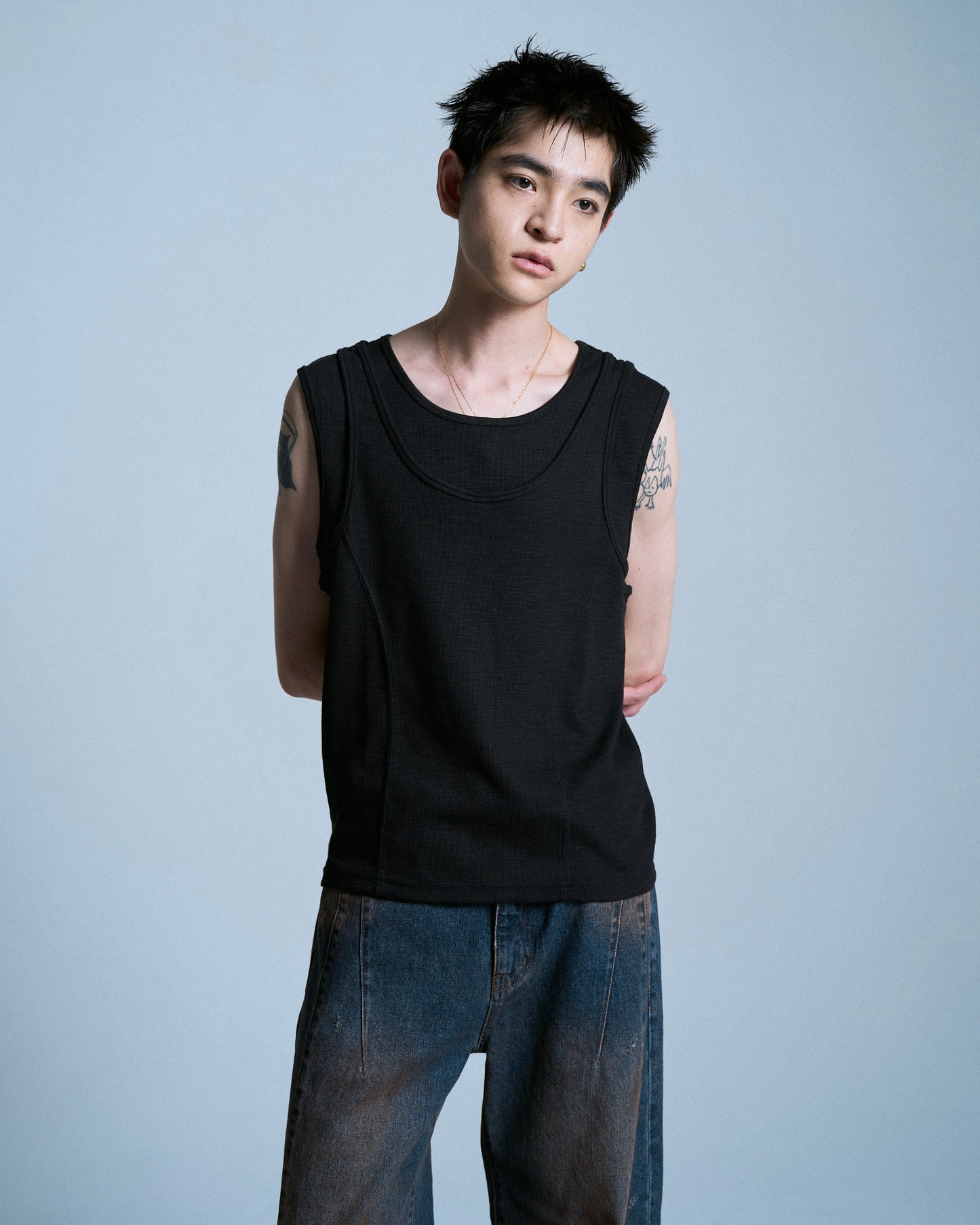 DOUBLE LAYER SLUB TANK TOP