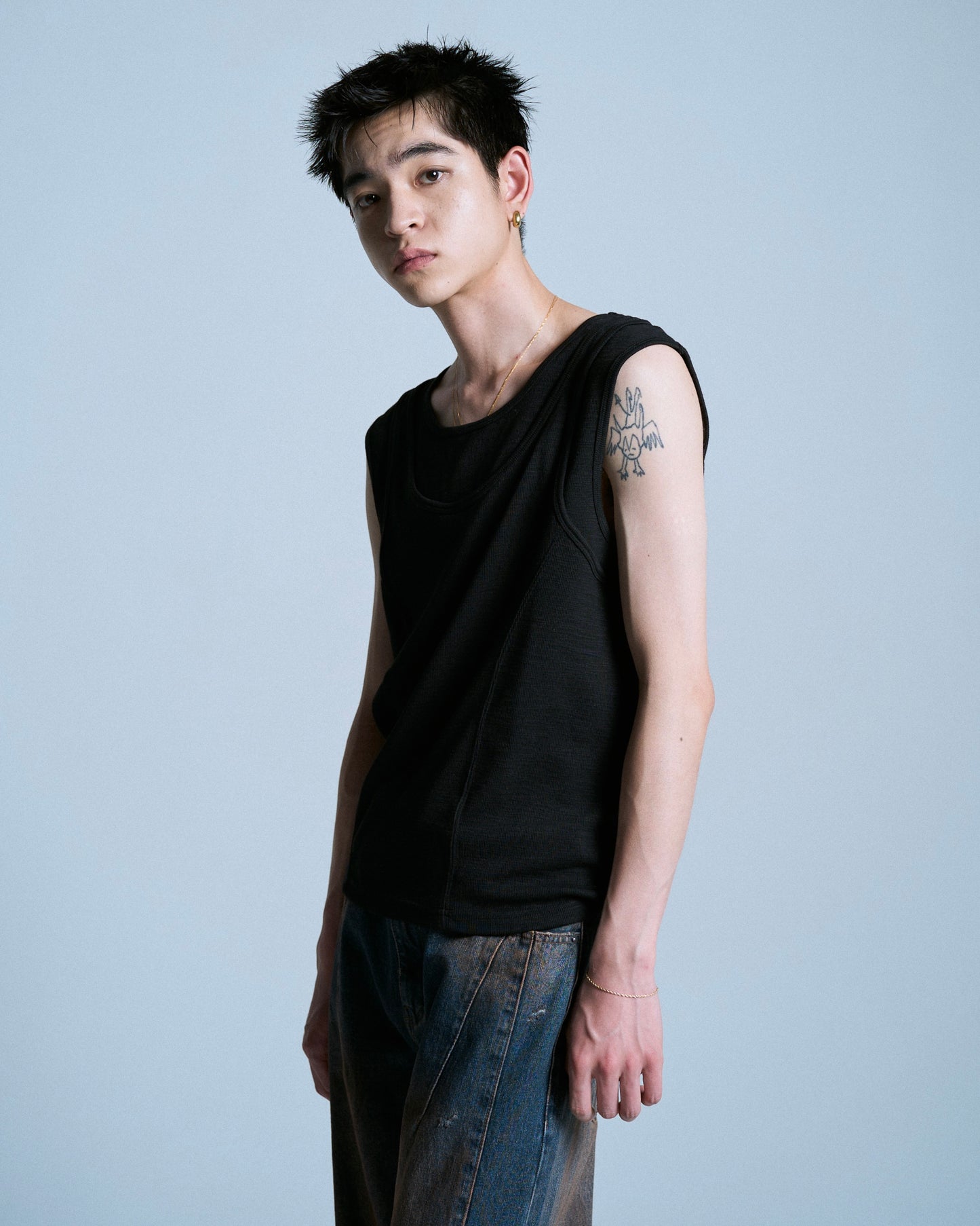 DOUBLE LAYER SLUB TANK TOP