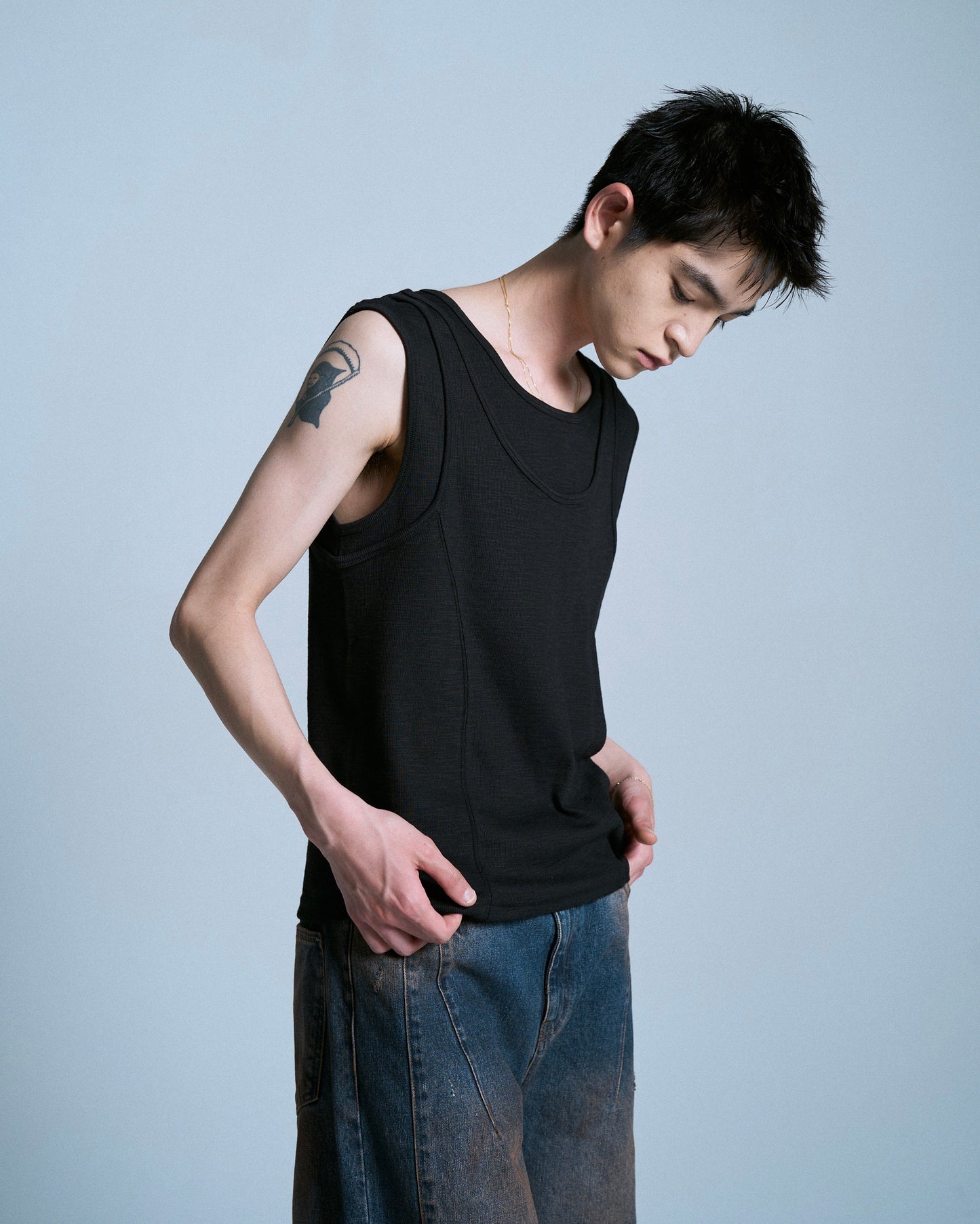 DOUBLE LAYER SLUB TANK TOP
