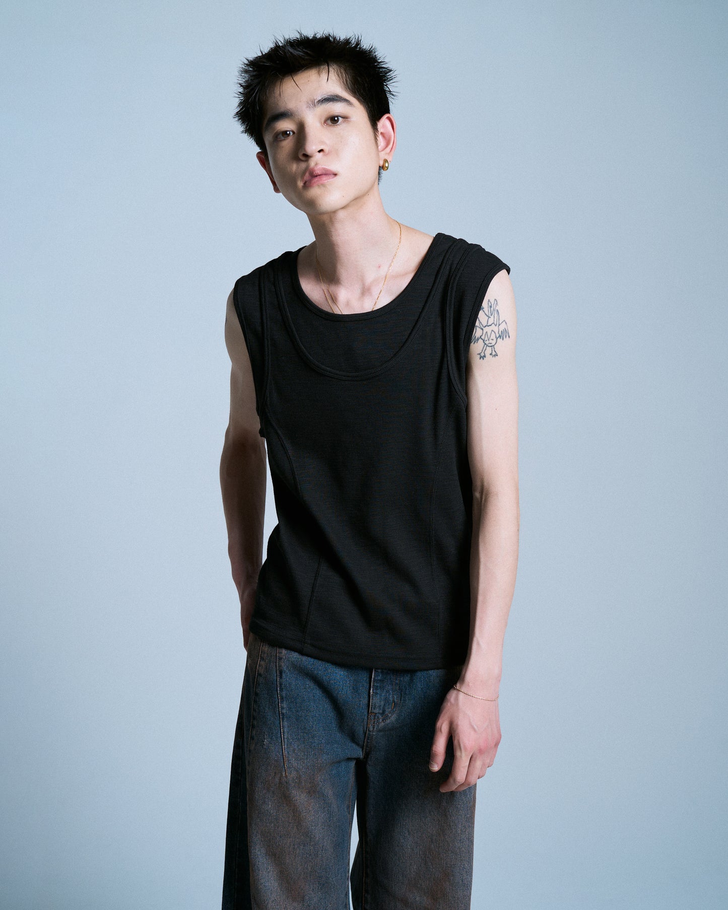DOUBLE LAYER SLUB TANK TOP