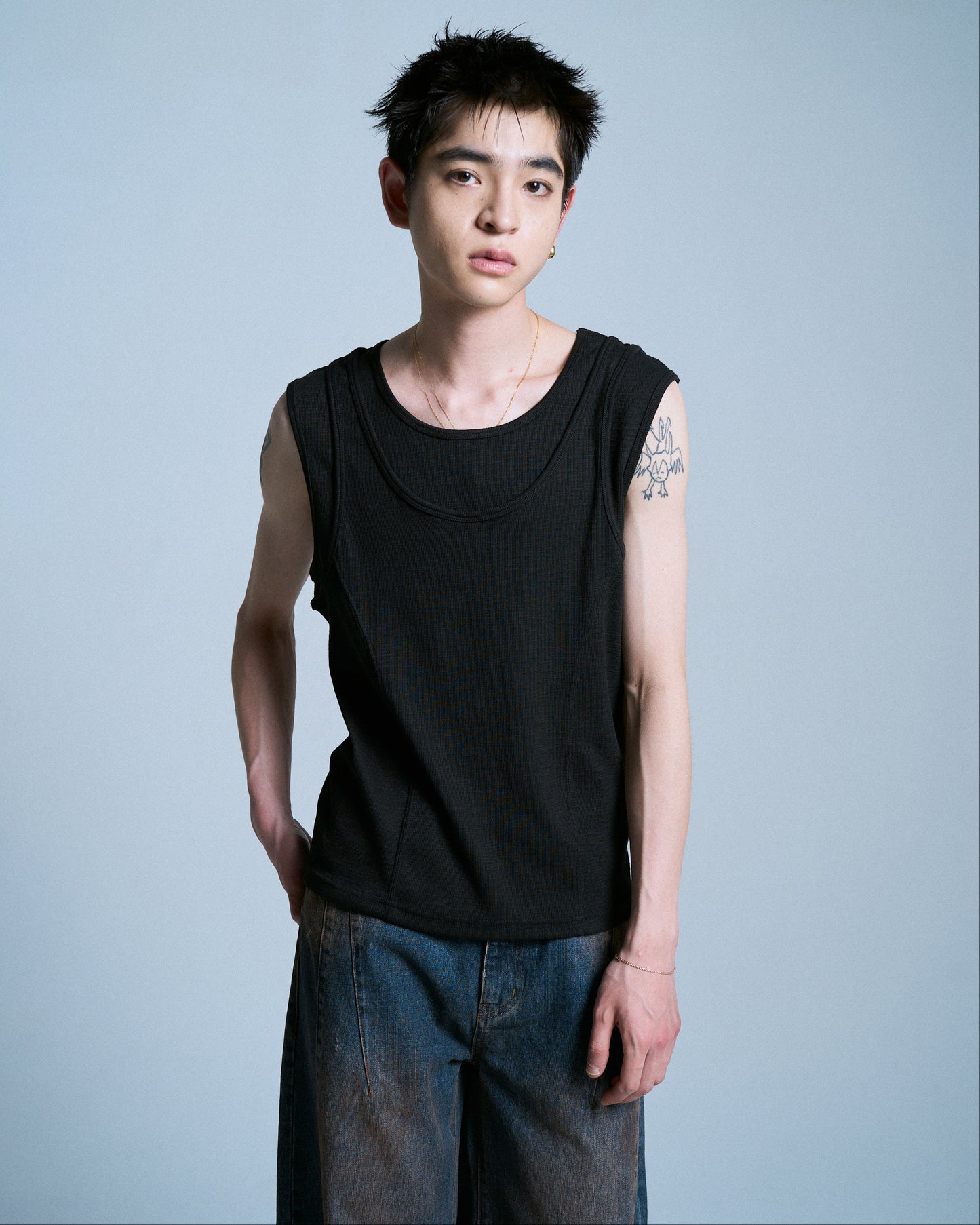 DOUBLE LAYER SLUB TANK TOP