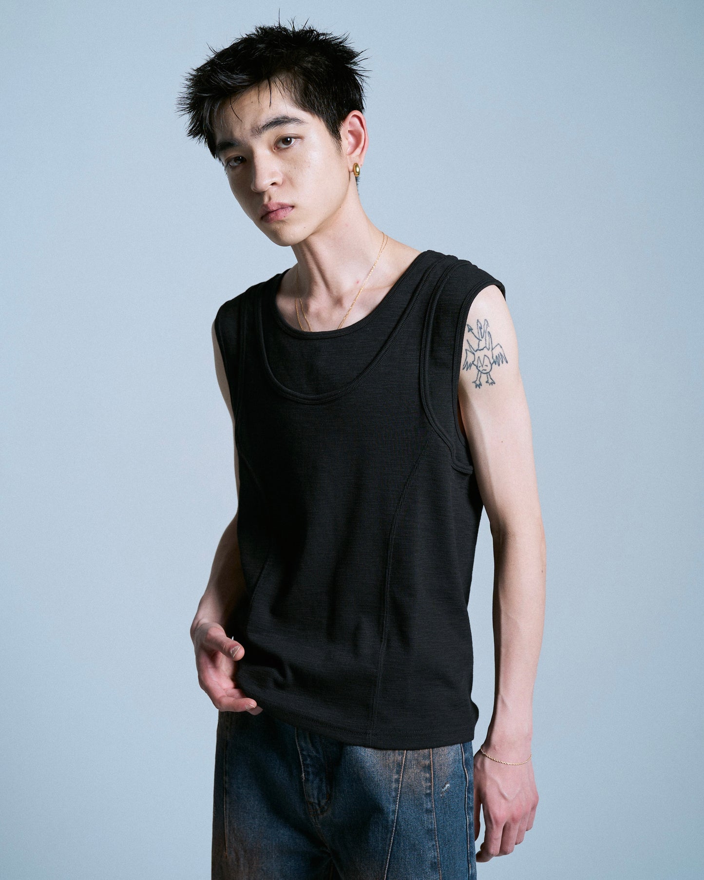 DOUBLE LAYER SLUB TANK TOP