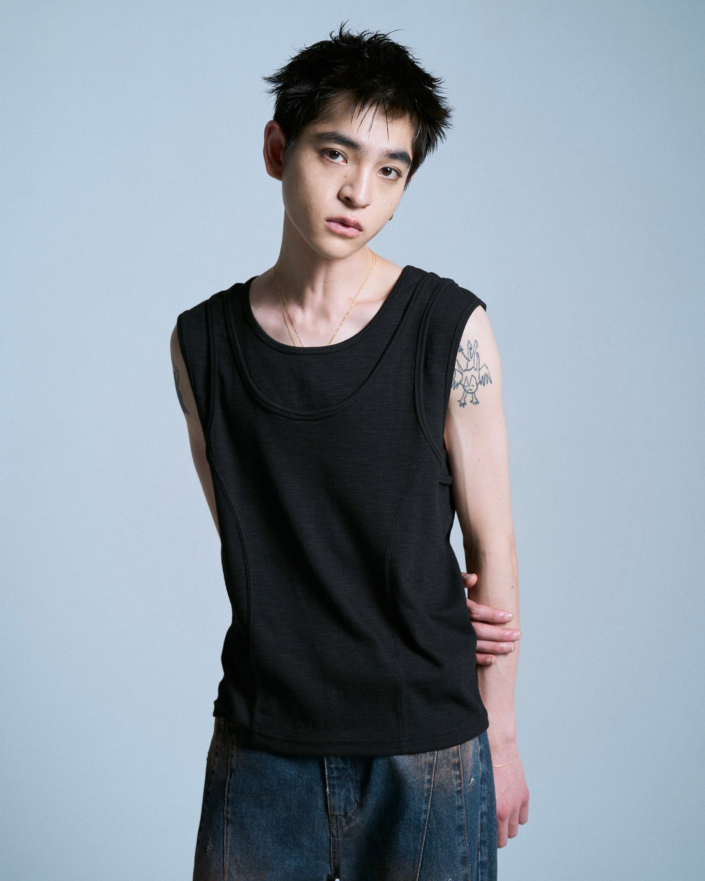 DOUBLE LAYER SLUB TANK TOP