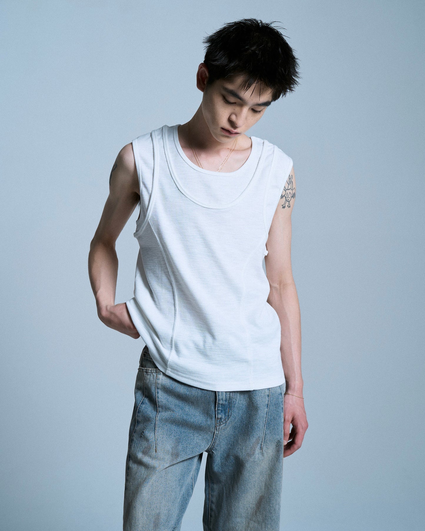 DOUBLE LAYER SLUB TANK TOP