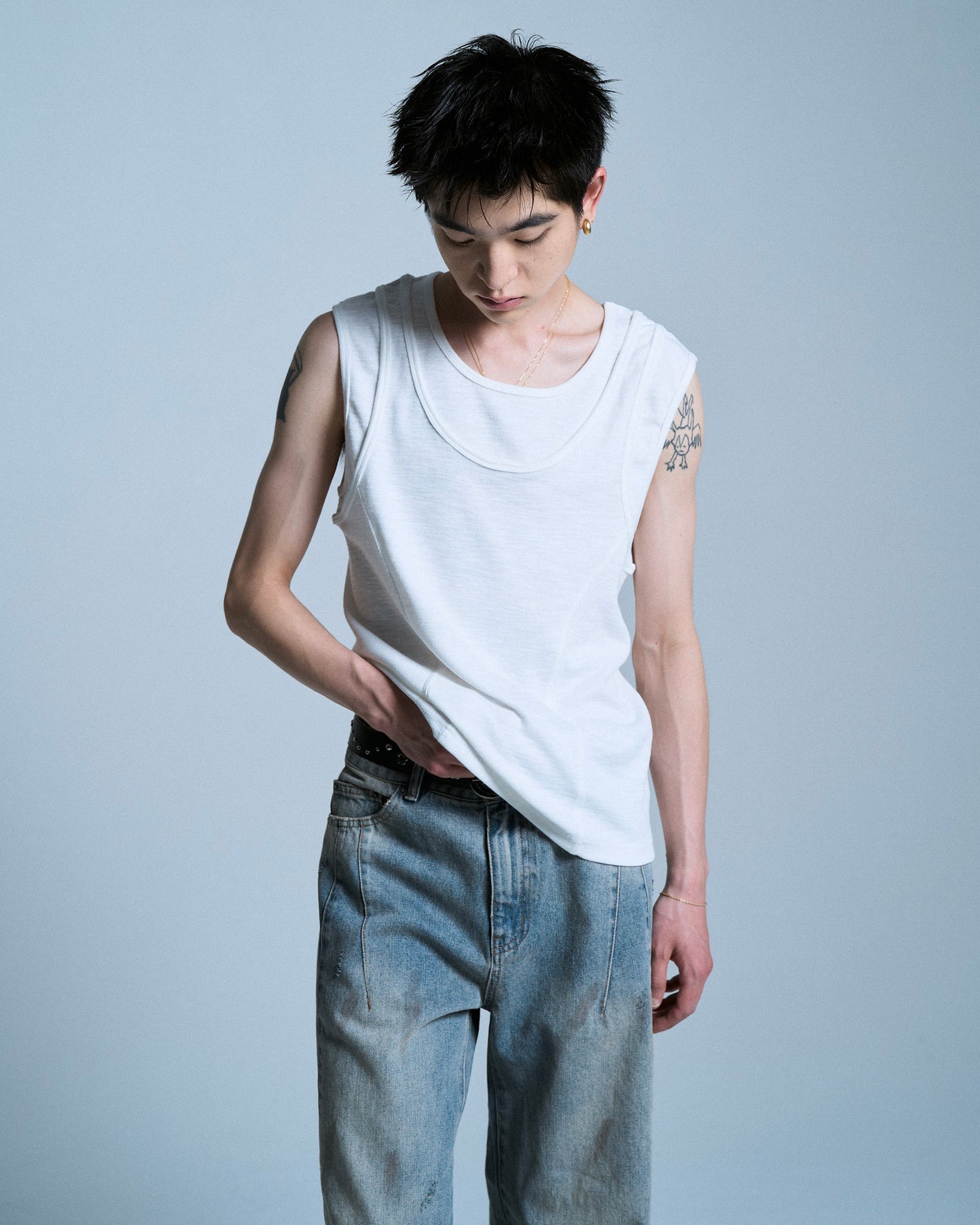 DOUBLE LAYER SLUB TANK TOP