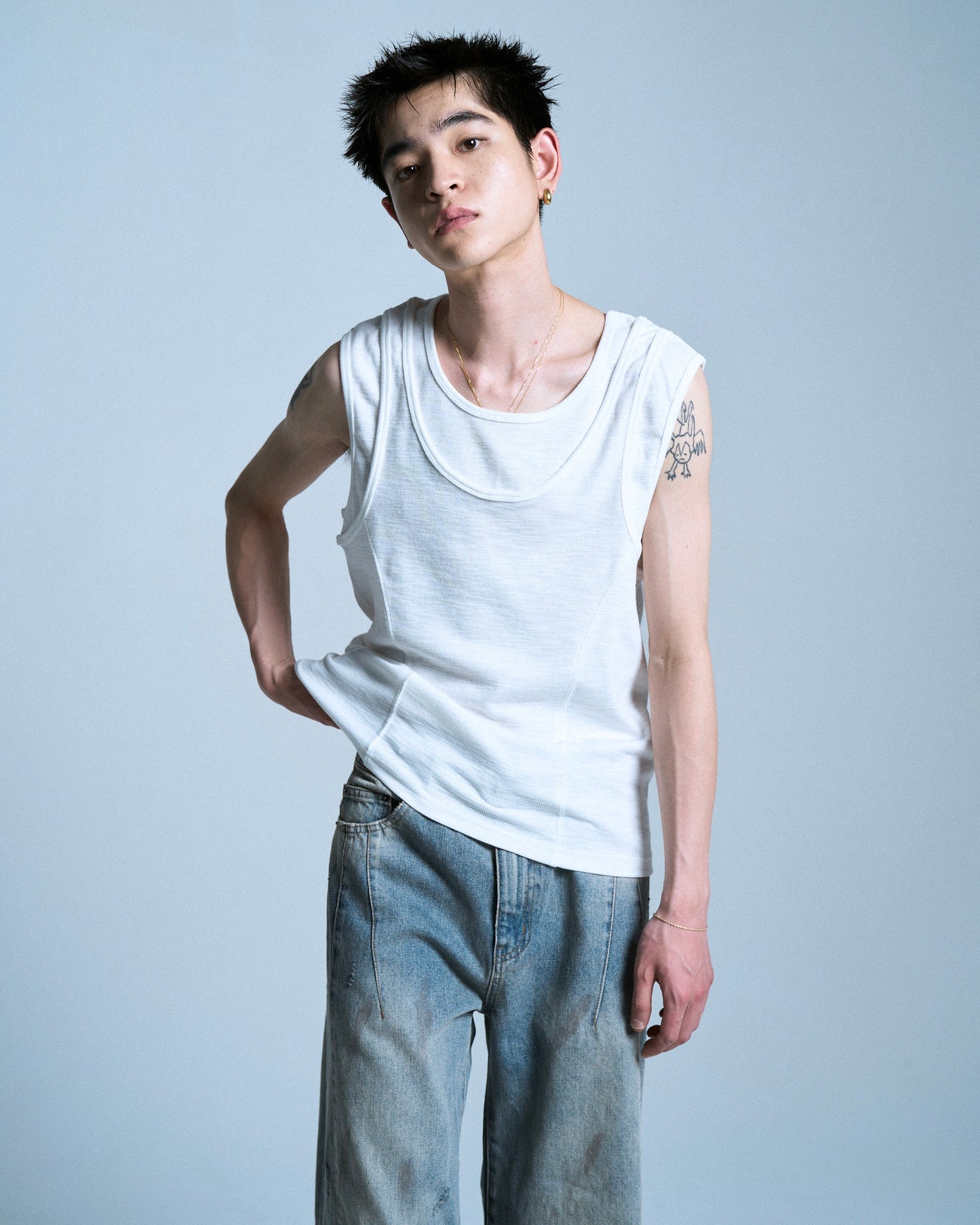 DOUBLE LAYER SLUB TANK TOP