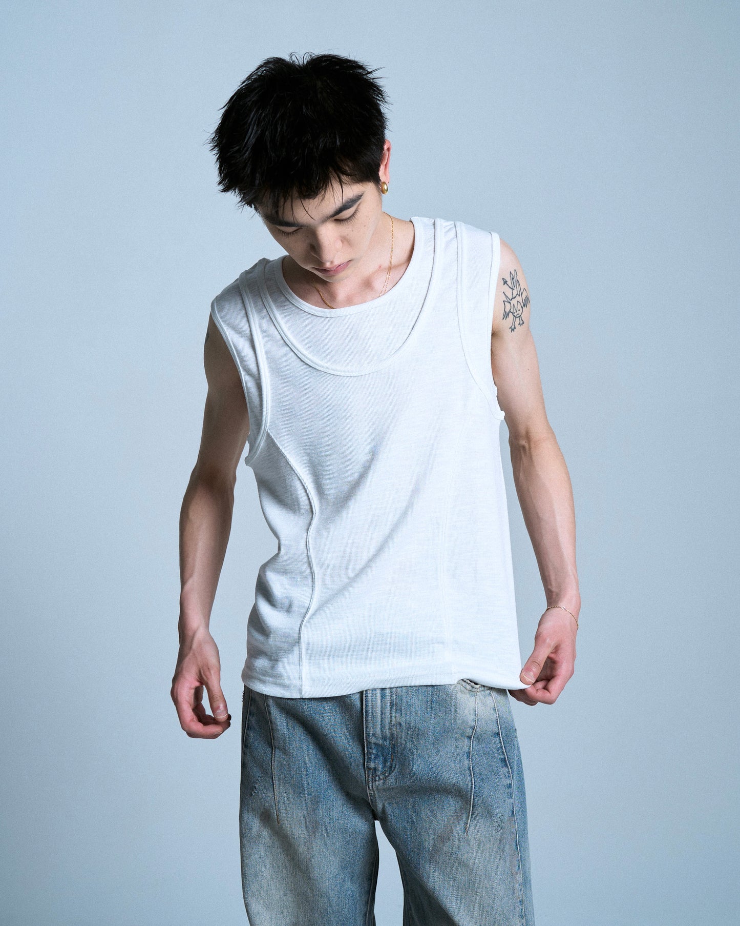 DOUBLE LAYER SLUB TANK TOP