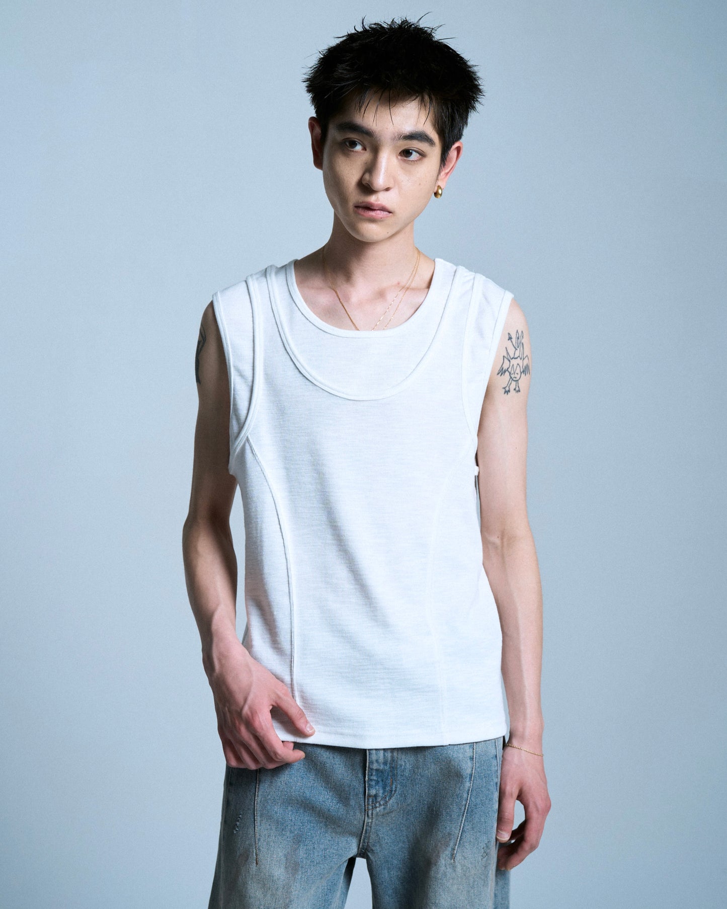 DOUBLE LAYER SLUB TANK TOP