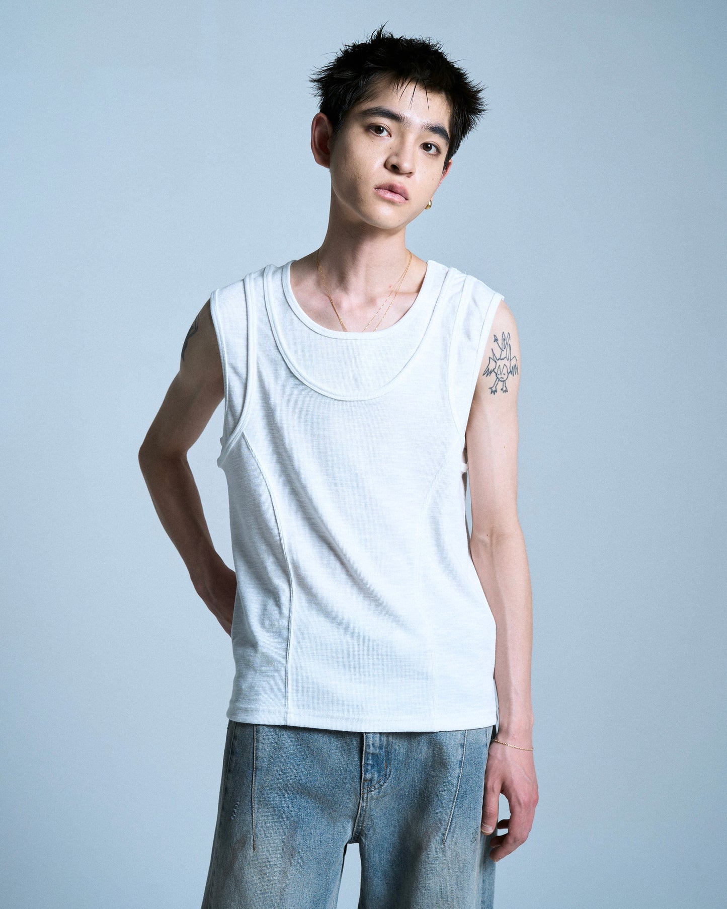 DOUBLE LAYER SLUB TANK TOP