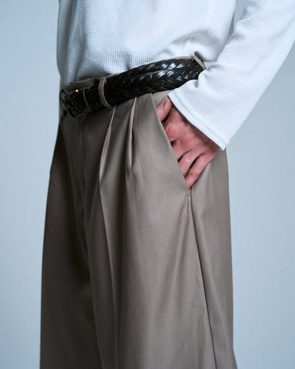 CUT OFF LAYERED SLACKS SHORTS