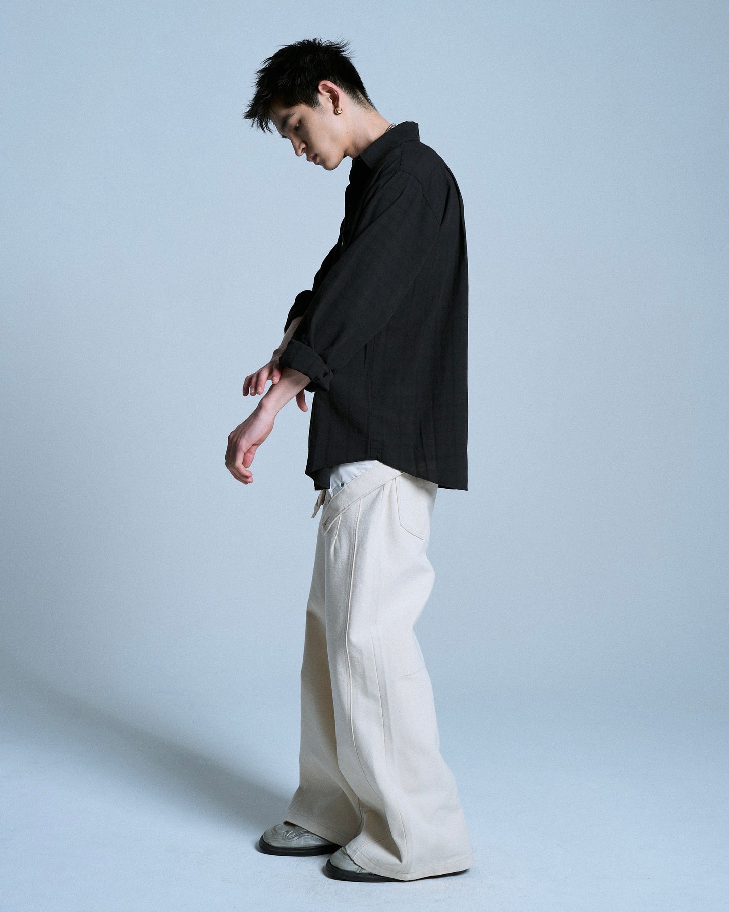 DOUBLE WAIST SLUB RIGID DENIM