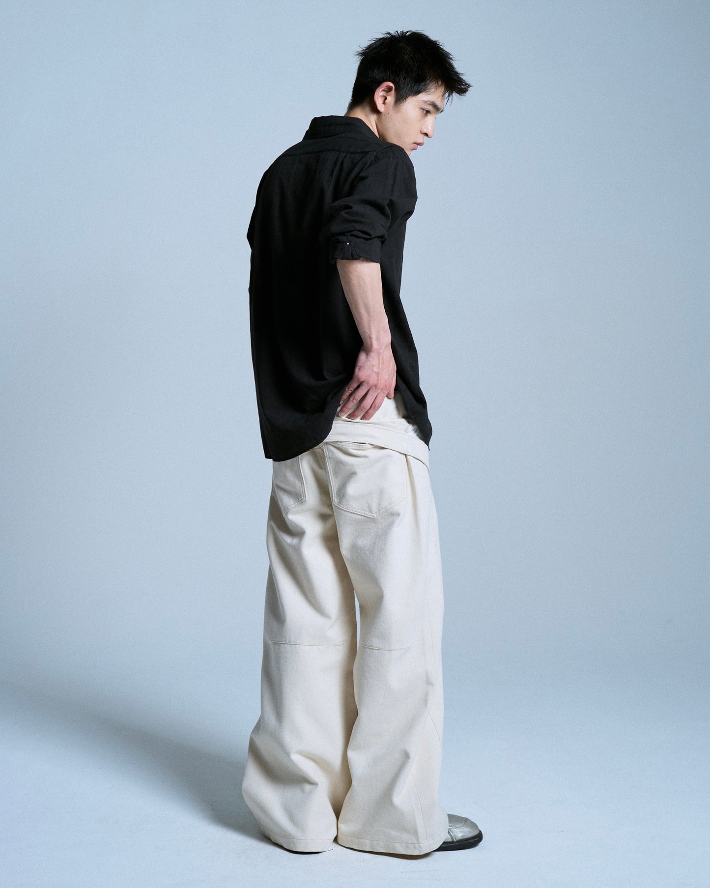 DOUBLE WAIST SLUB RIGID DENIM