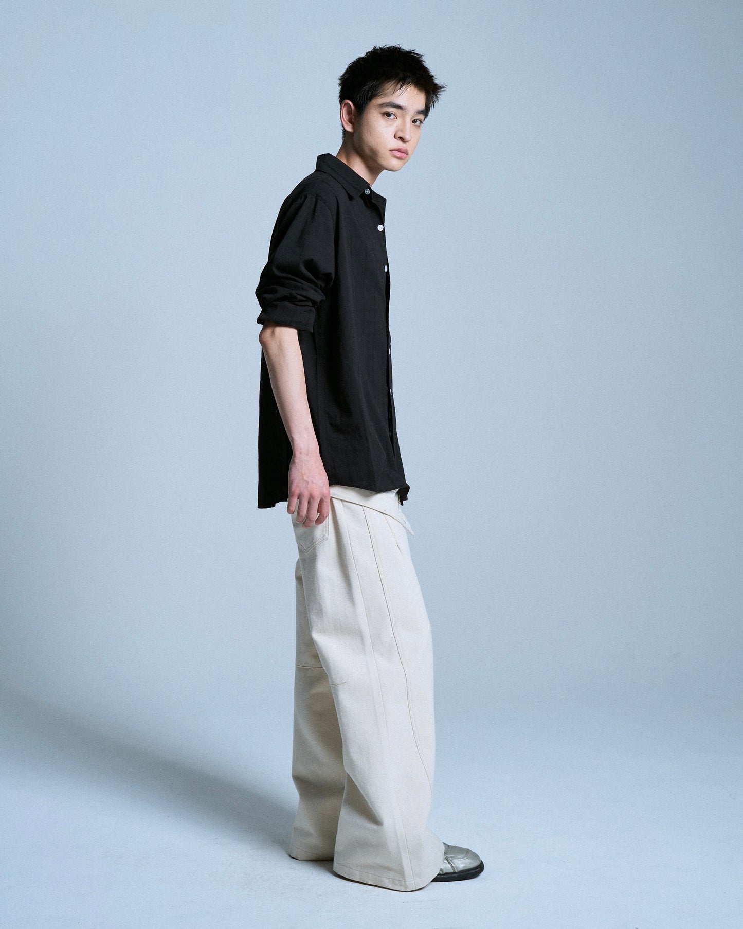 DOUBLE WAIST SLUB RIGID DENIM