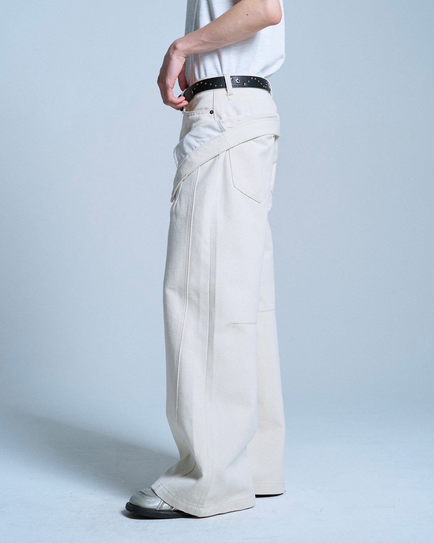 DOUBLE WAIST SLUB RIGID DENIM