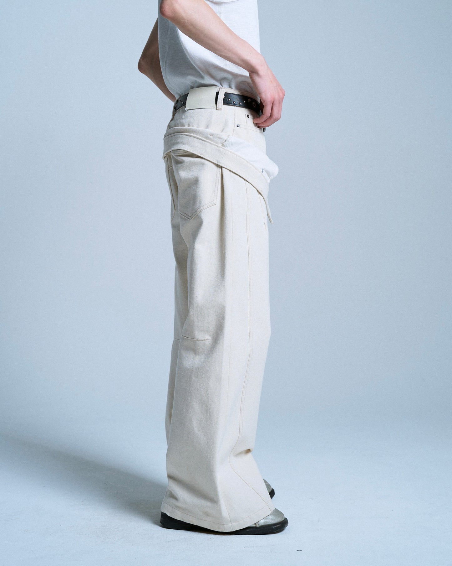 DOUBLE WAIST SLUB RIGID DENIM