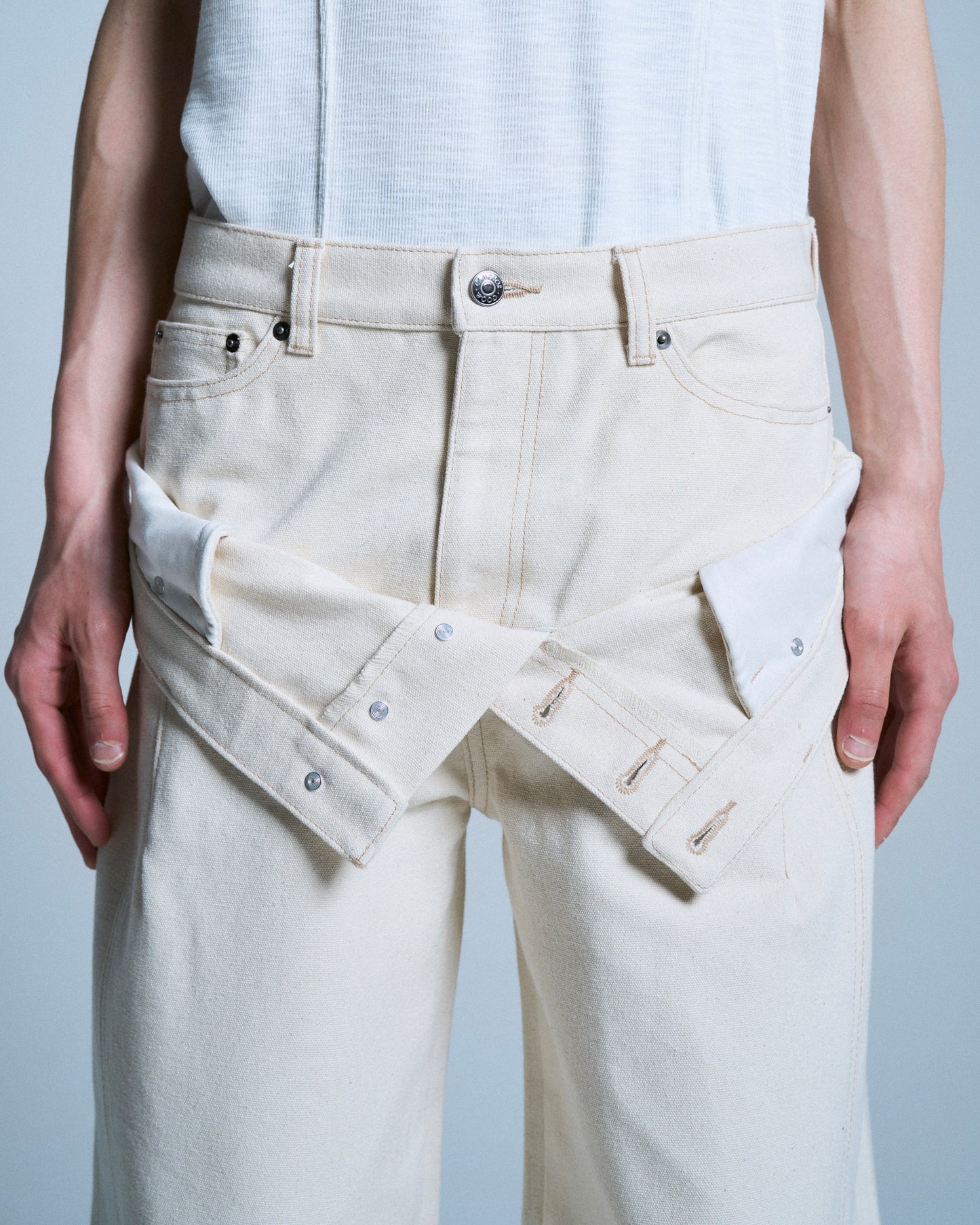 DOUBLE WAIST SLUB RIGID DENIM