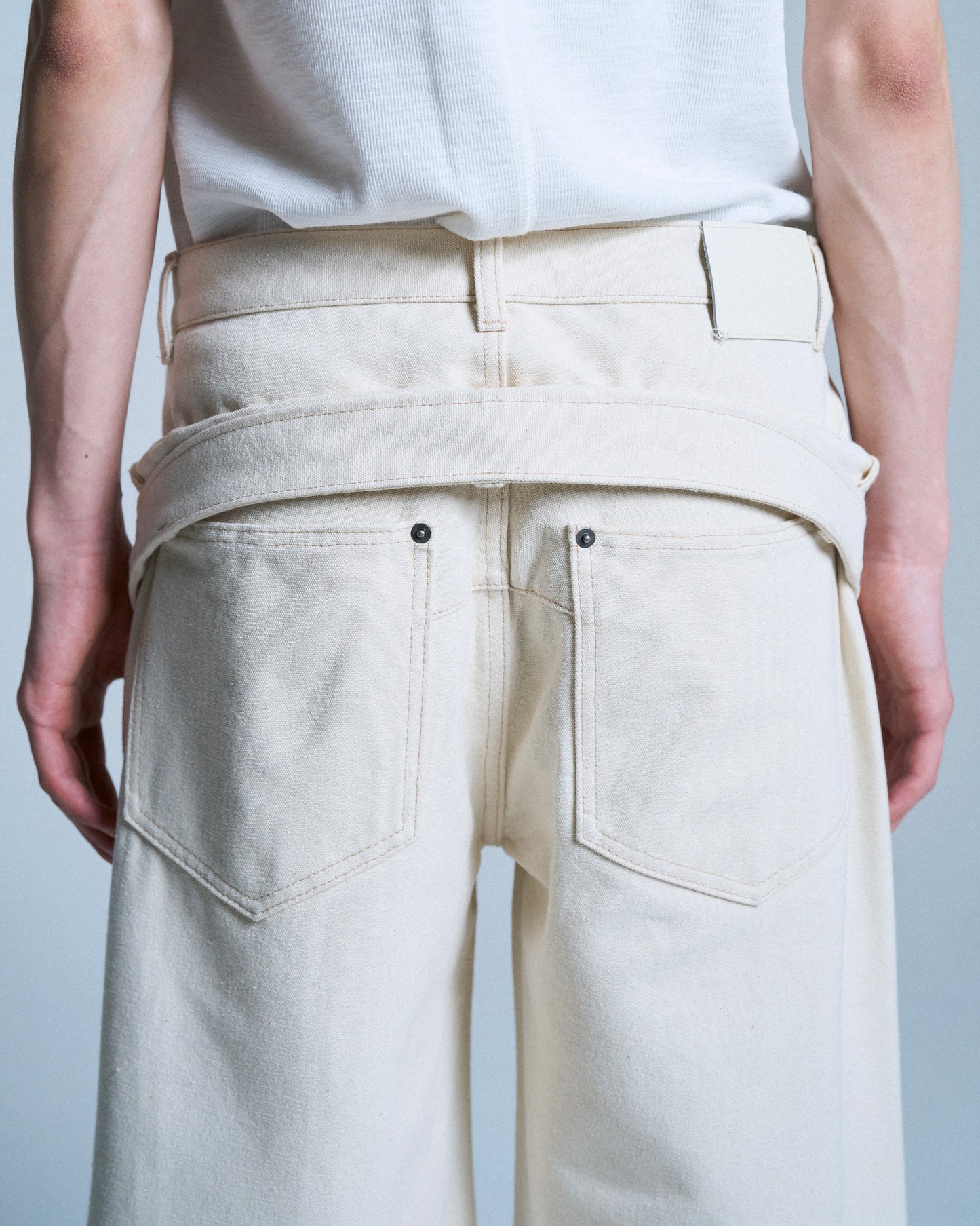 DOUBLE WAIST SLUB RIGID DENIM
