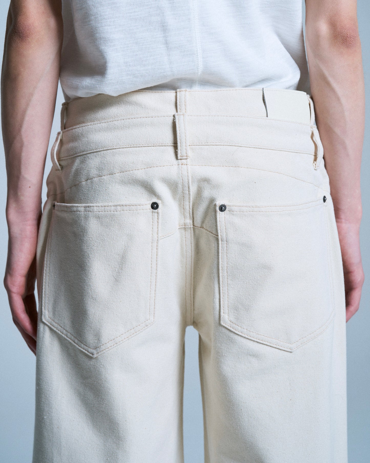 DOUBLE WAIST SLUB RIGID DENIM