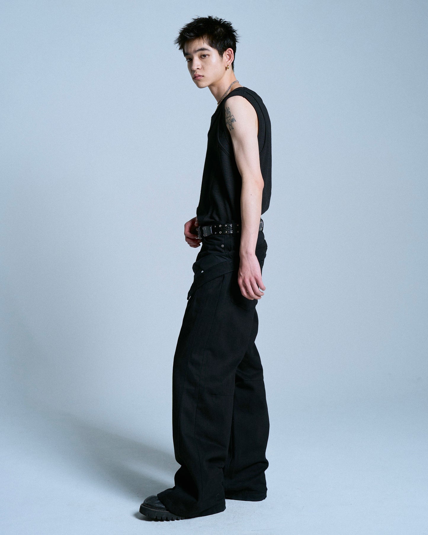DOUBLE WAIST SLUB RIGID DENIM