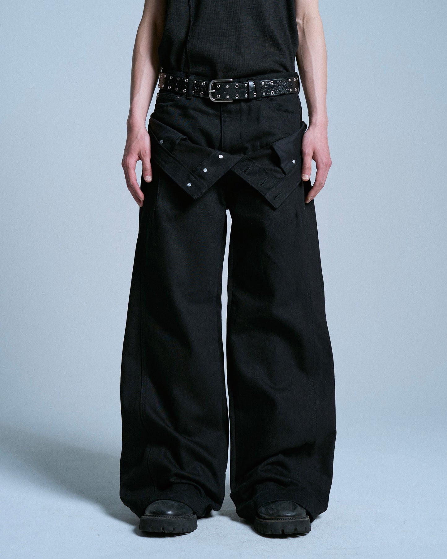 DOUBLE WAIST SLUB RIGID DENIM