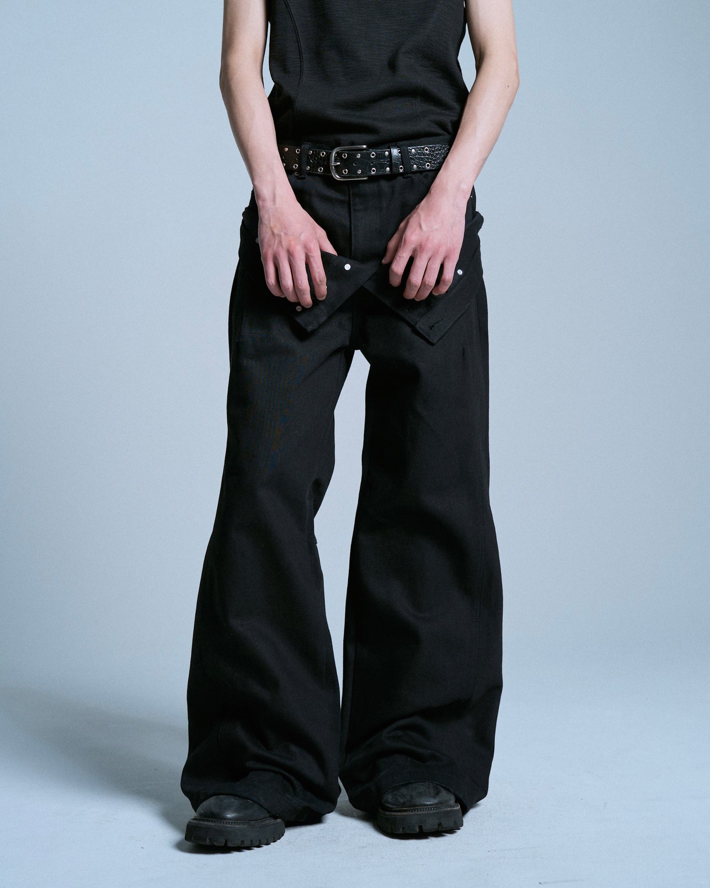 DOUBLE WAIST SLUB RIGID DENIM