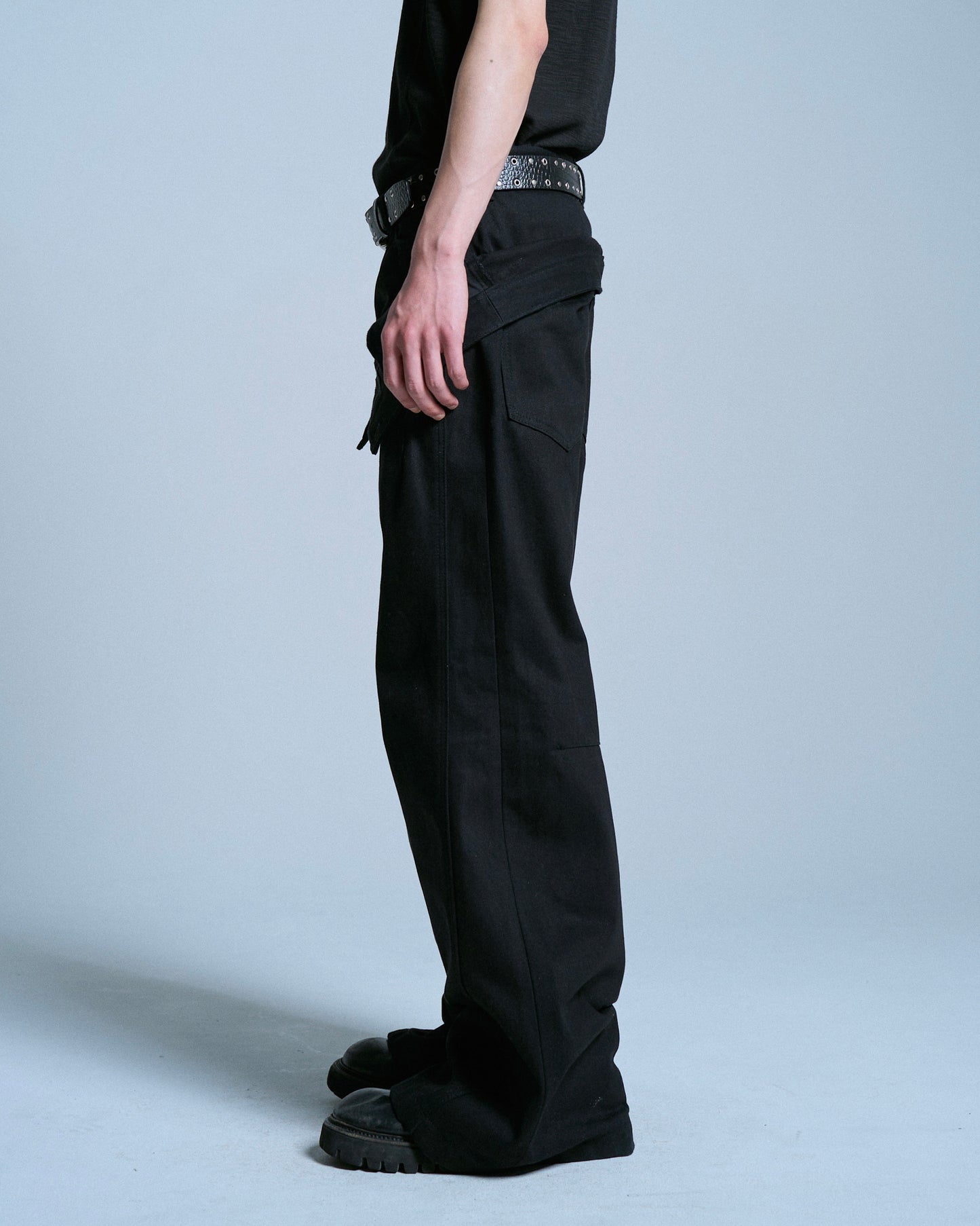 DOUBLE WAIST SLUB RIGID DENIM