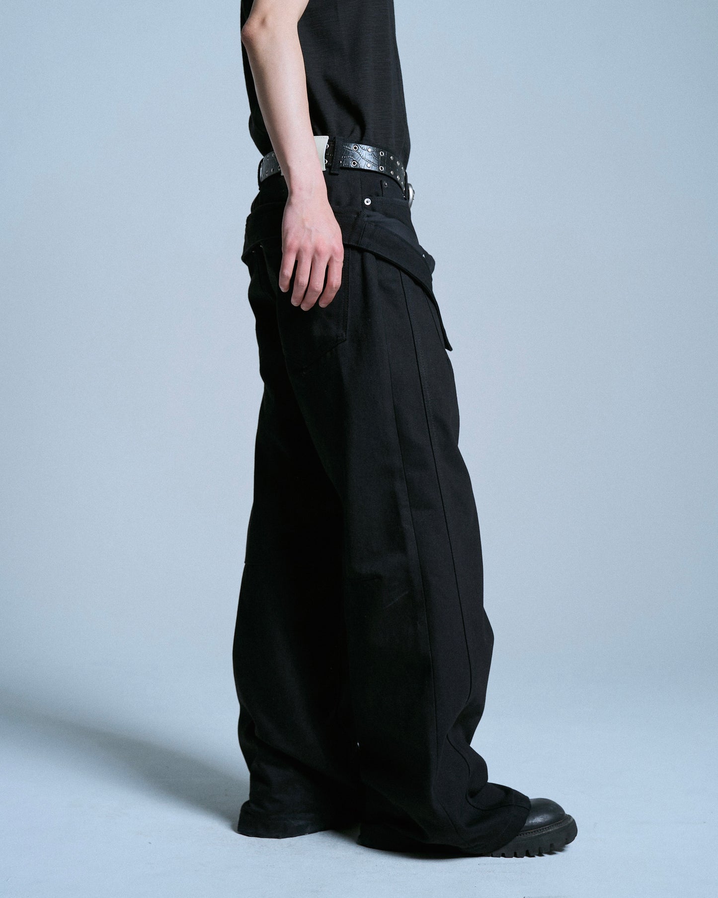 DOUBLE WAIST SLUB RIGID DENIM