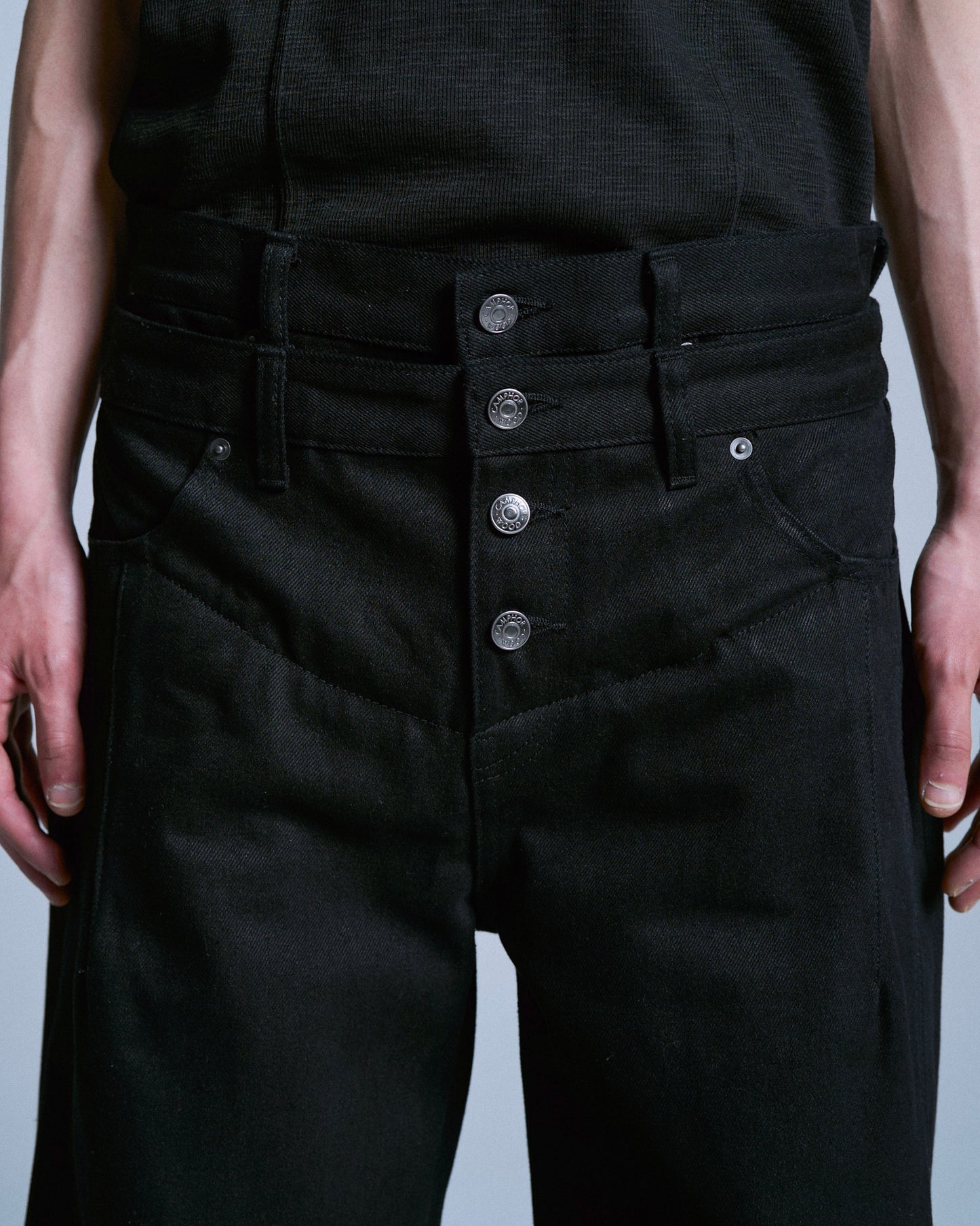 DOUBLE WAIST SLUB RIGID DENIM