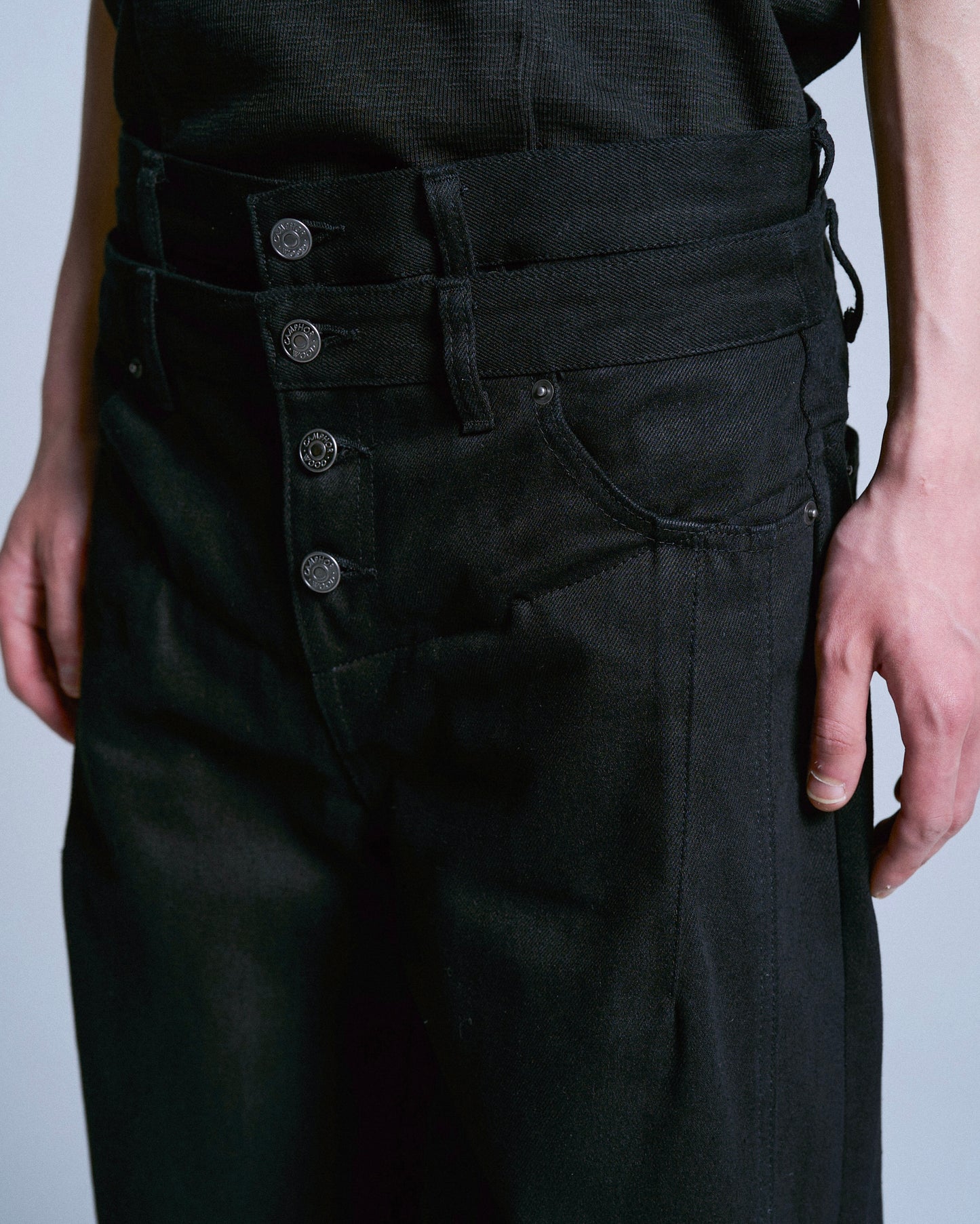 DOUBLE WAIST SLUB RIGID DENIM