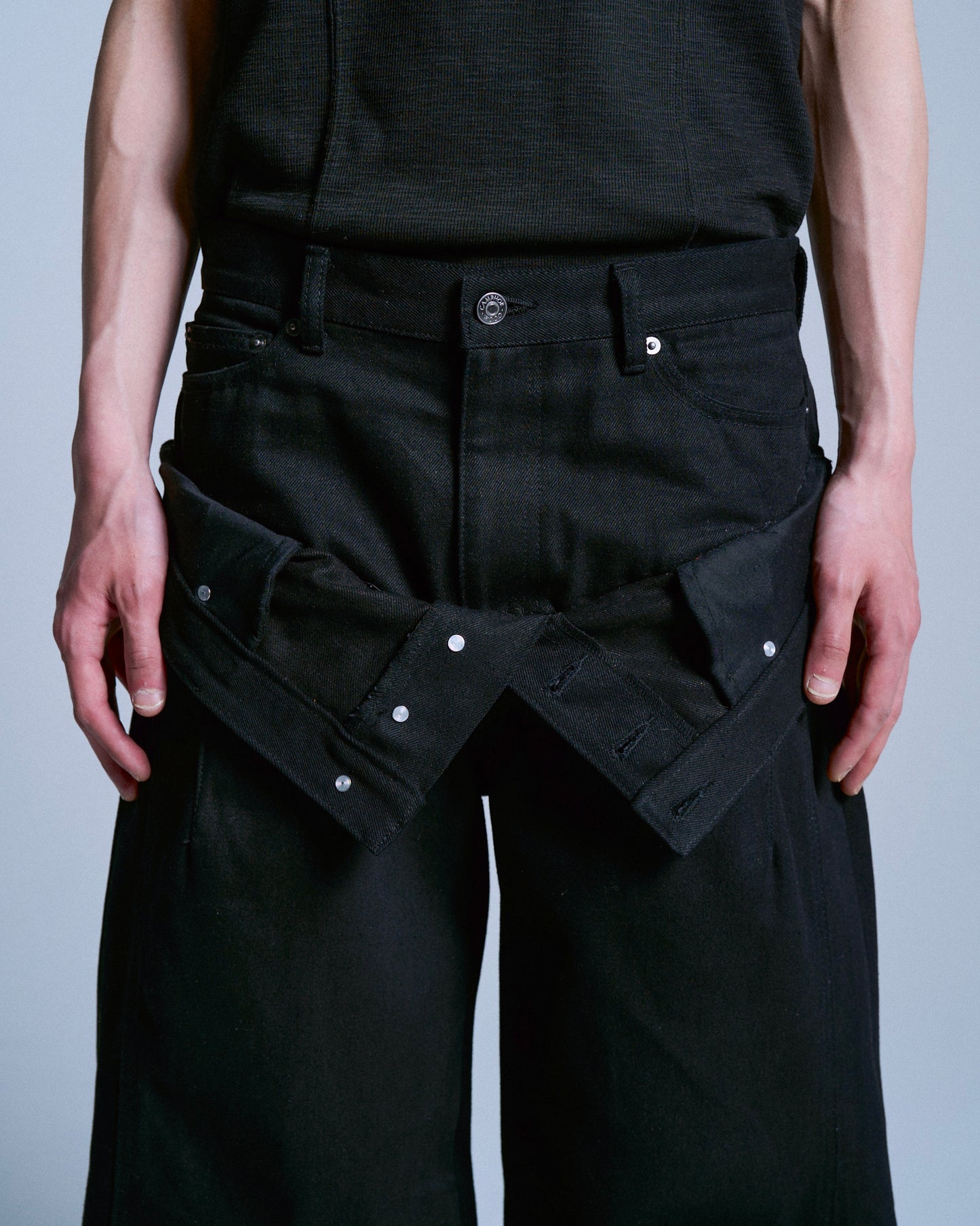 DOUBLE WAIST SLUB RIGID DENIM