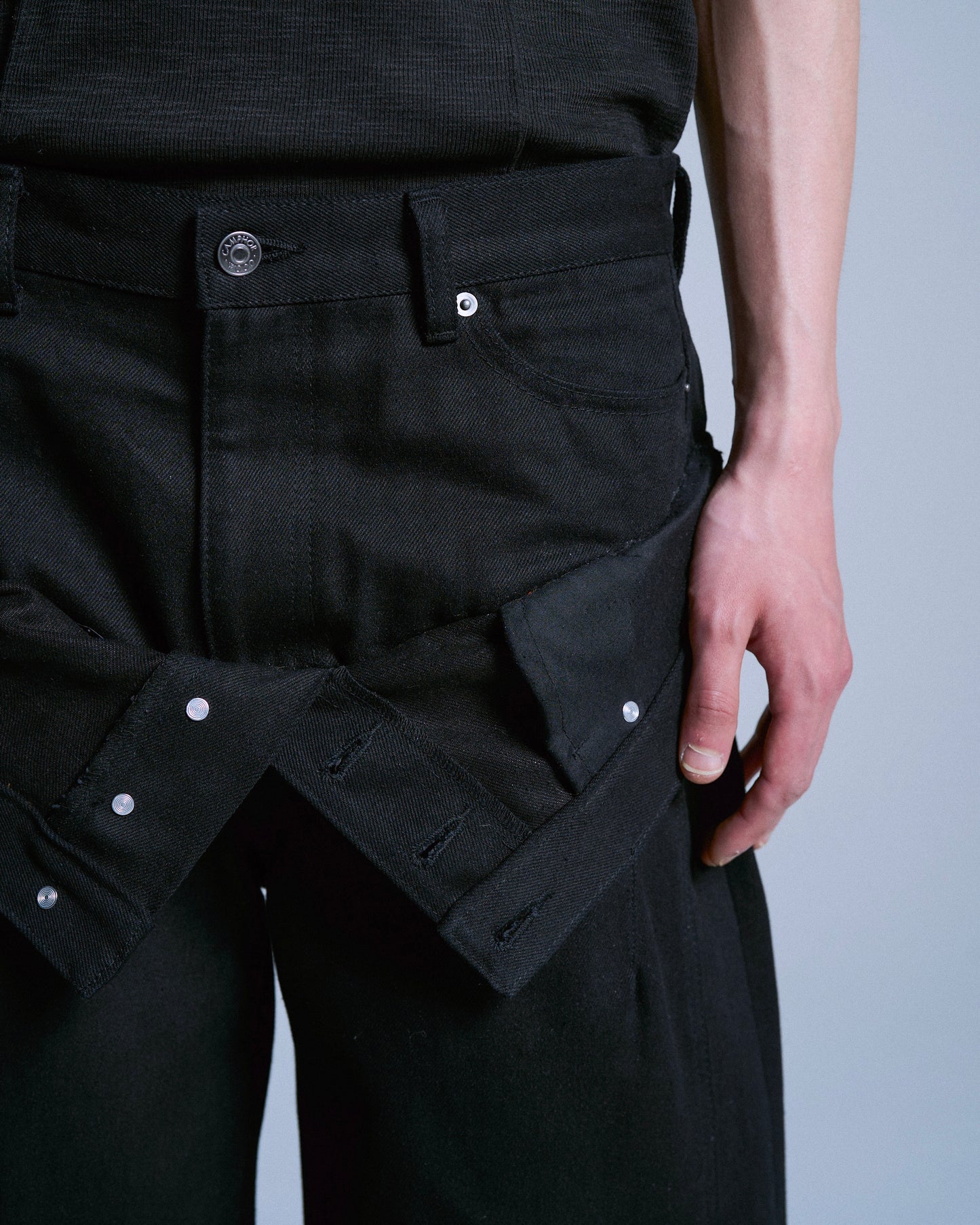 DOUBLE WAIST SLUB RIGID DENIM